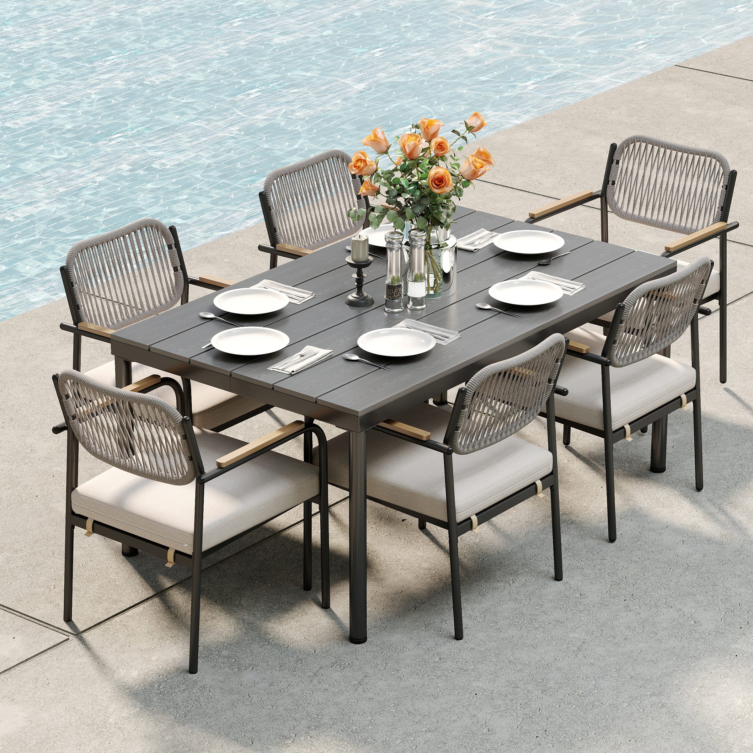 Outdoor Rectangle Garden Dining Table - XXX37DT