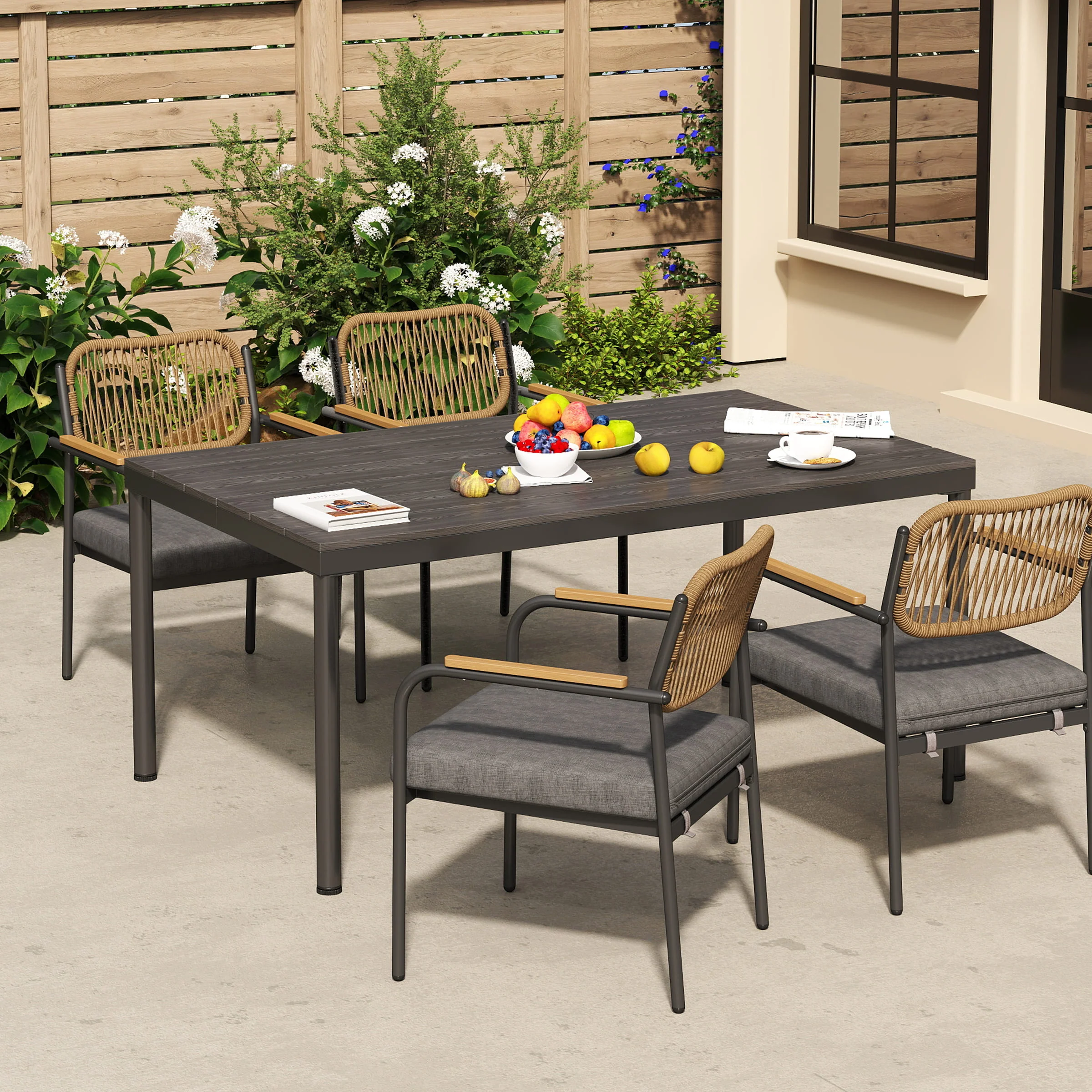 Outdoor Rectangle Garden Dining Table - XXX37DT - Image 2