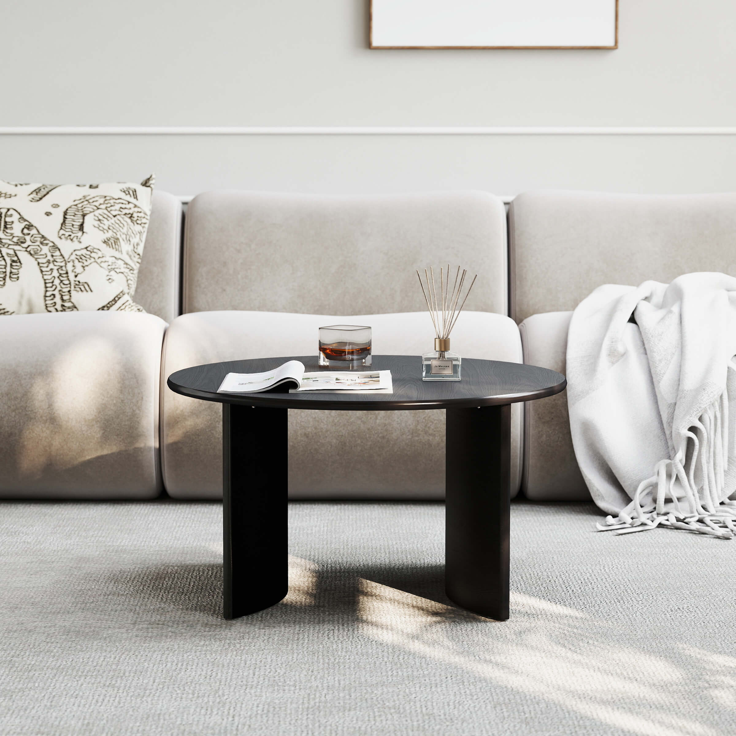 Round Coffee Table with Curved Base - X0061CT - Image 10