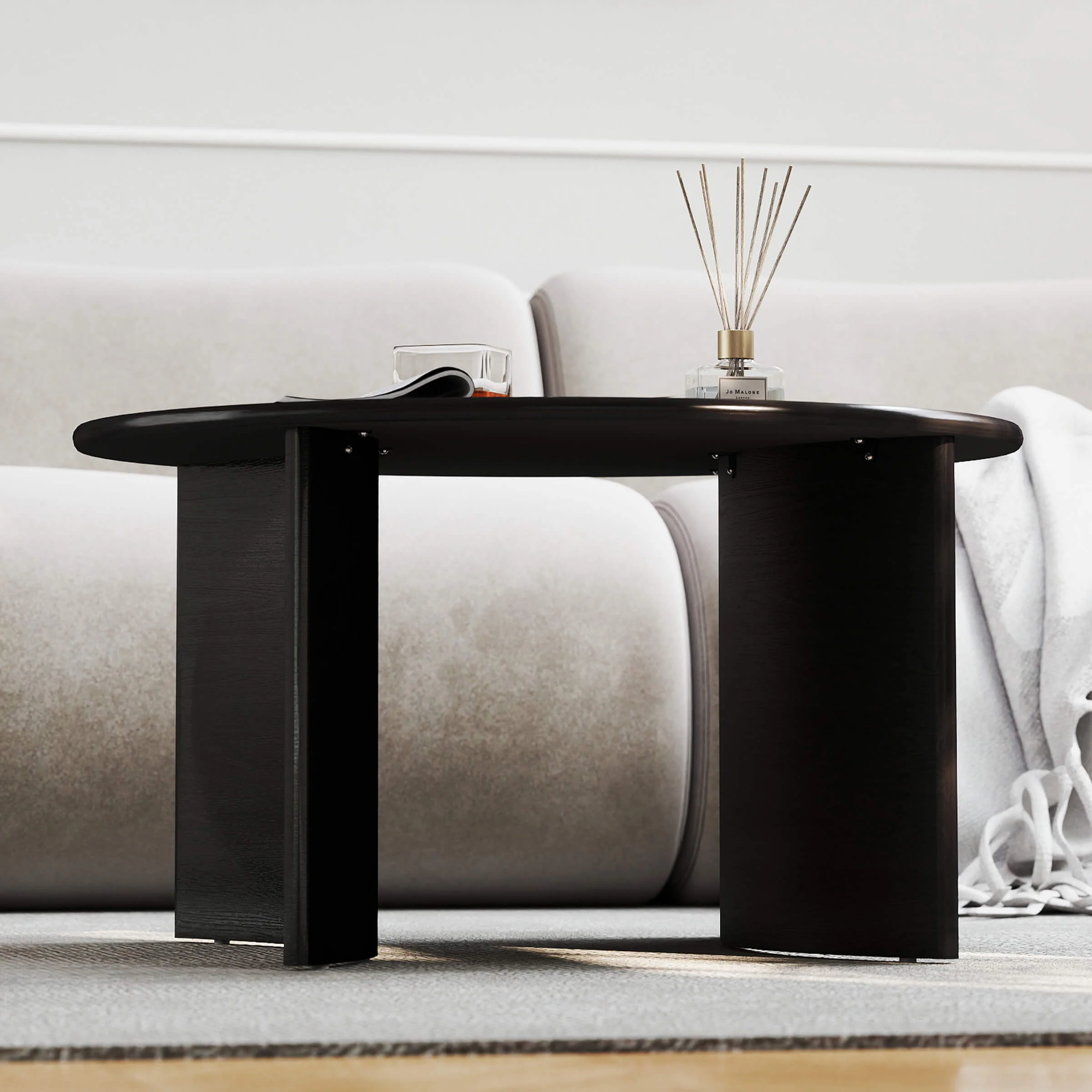 Round Coffee Table with Curved Base - X0061CT - Image 11