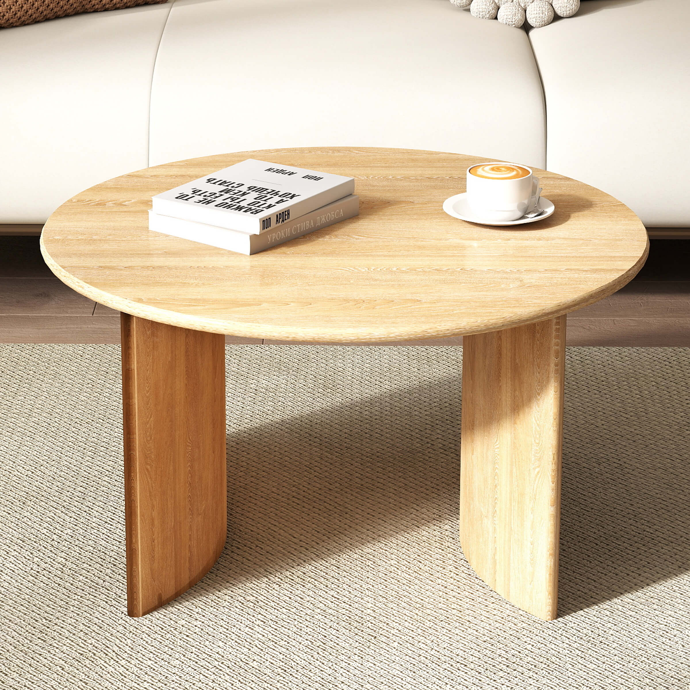 Round Coffee Table with Curved Base - X0061CT - Image 17