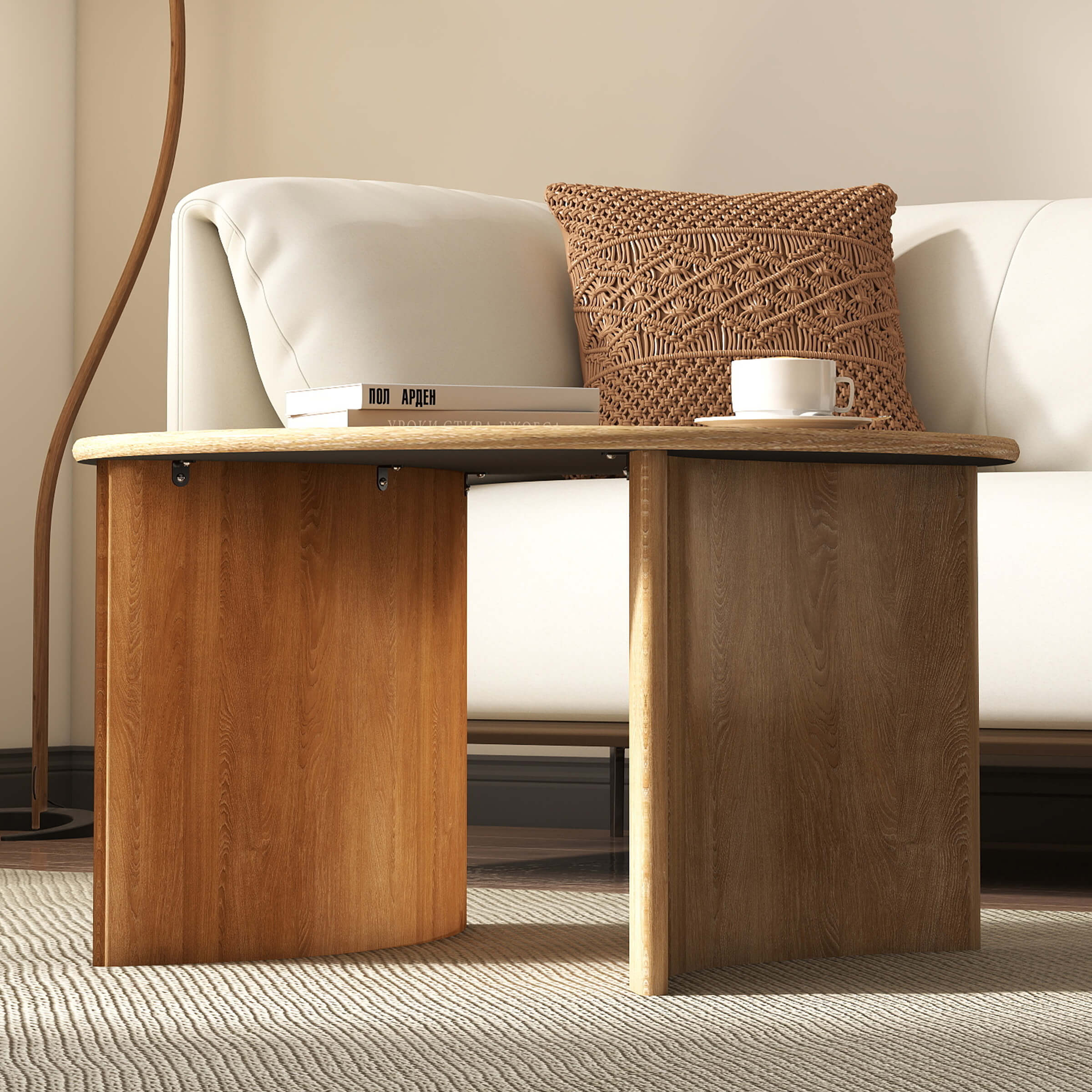 Round Coffee Table with Curved Base - X0061CT - Image 19