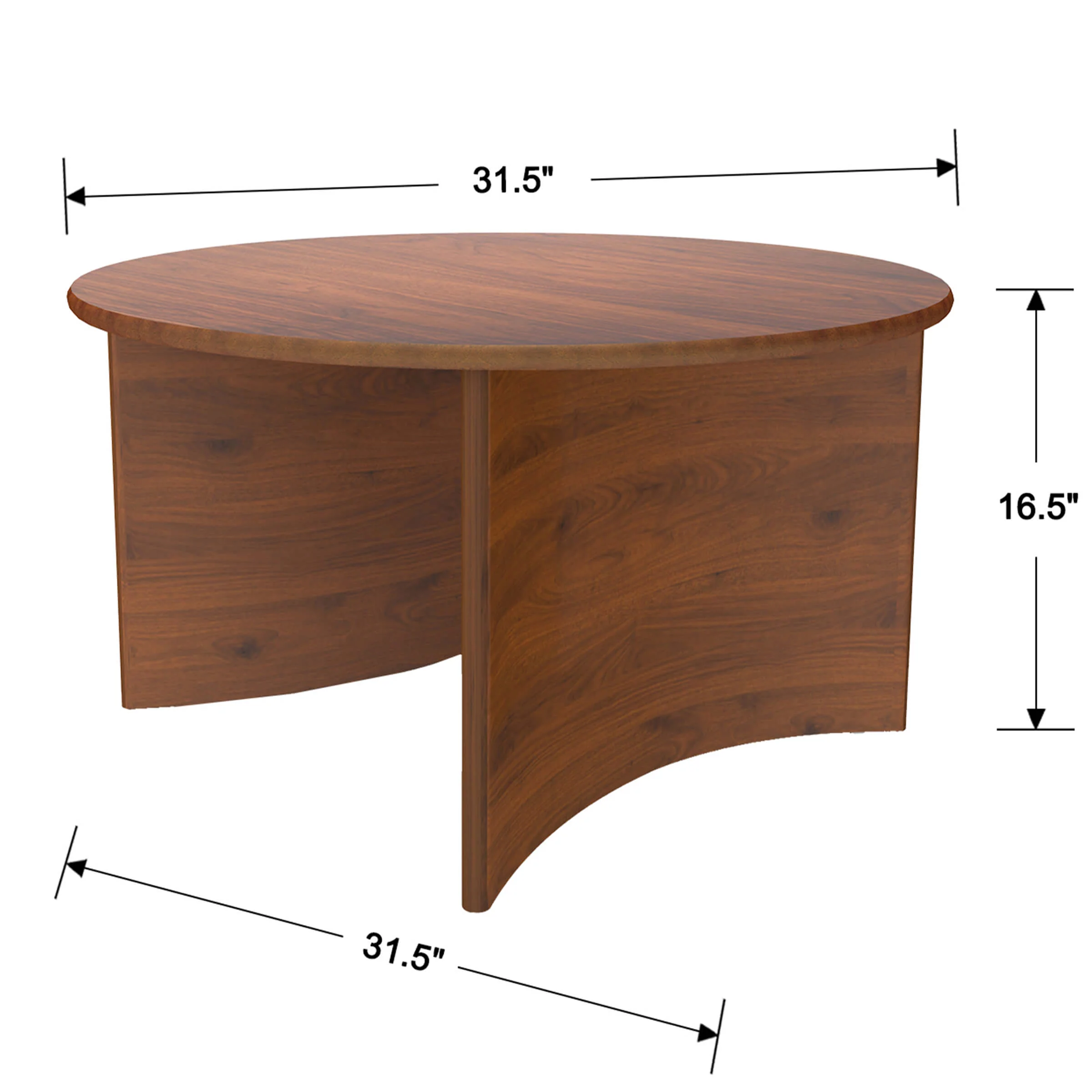 Round Coffee Table with Curved Base - X0061CT - Image 8