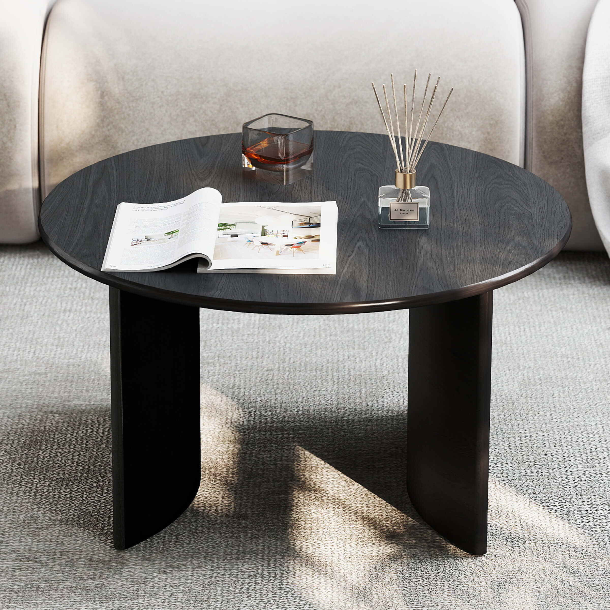 Round Coffee Table with Curved Base - X0061CT - Image 9