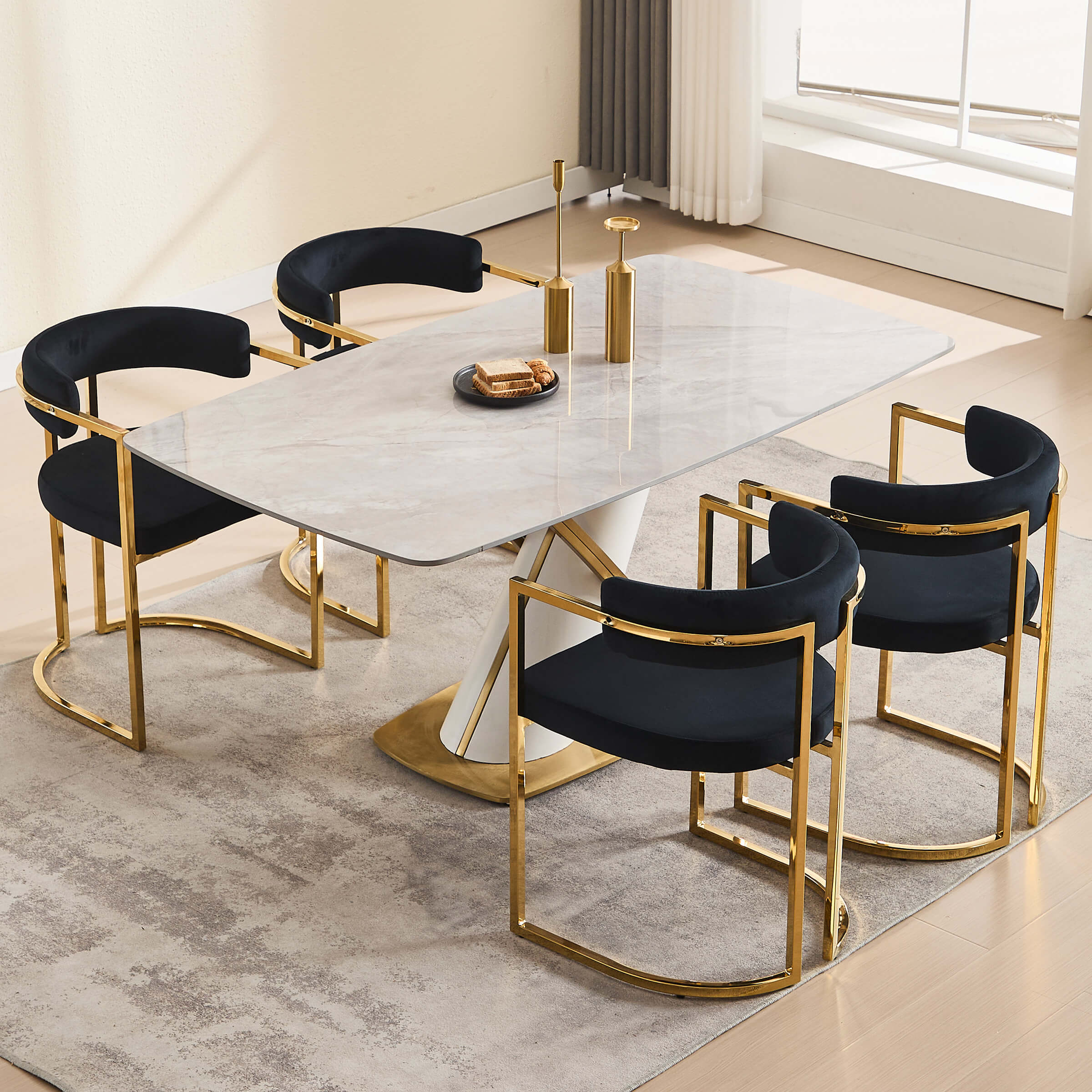 Upholstered Metal Frame Dining Chairs Set of 2 - 323DC - Image 12