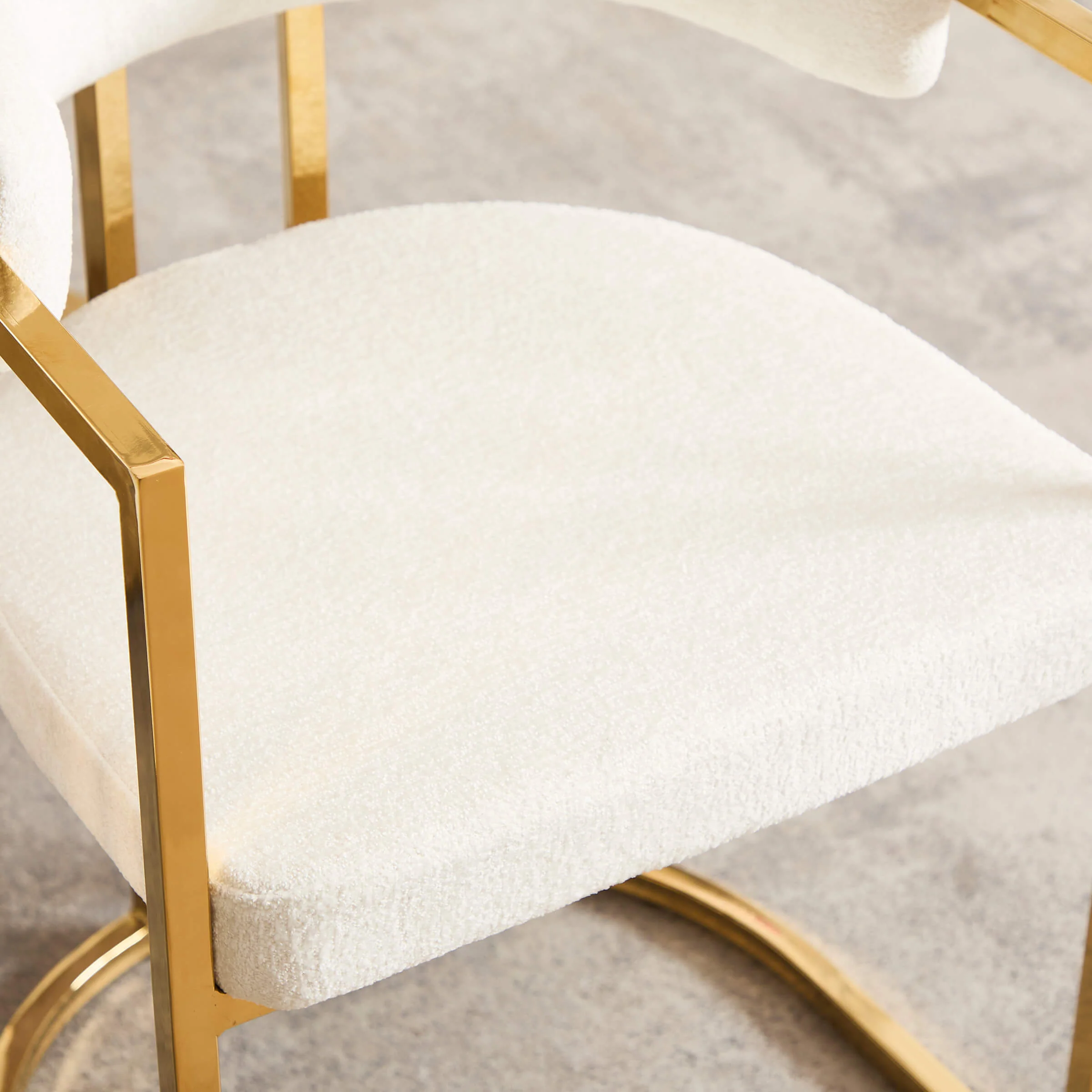 Upholstered Metal Frame Dining Chairs Set of 2 - 323DC - Image 6