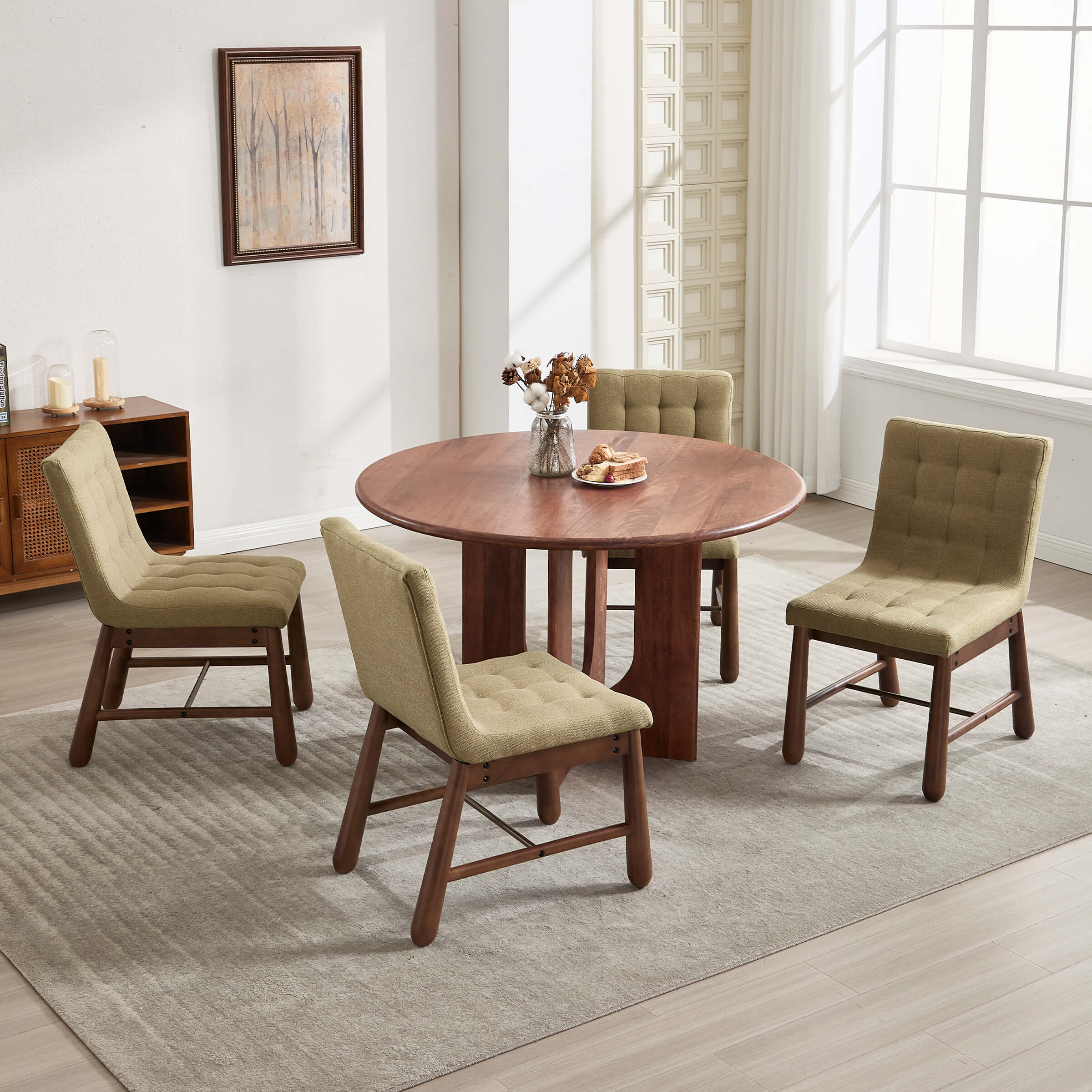 Upholstered Tufted Dining Chairs Set of 2 - 10091DC - Image 13
