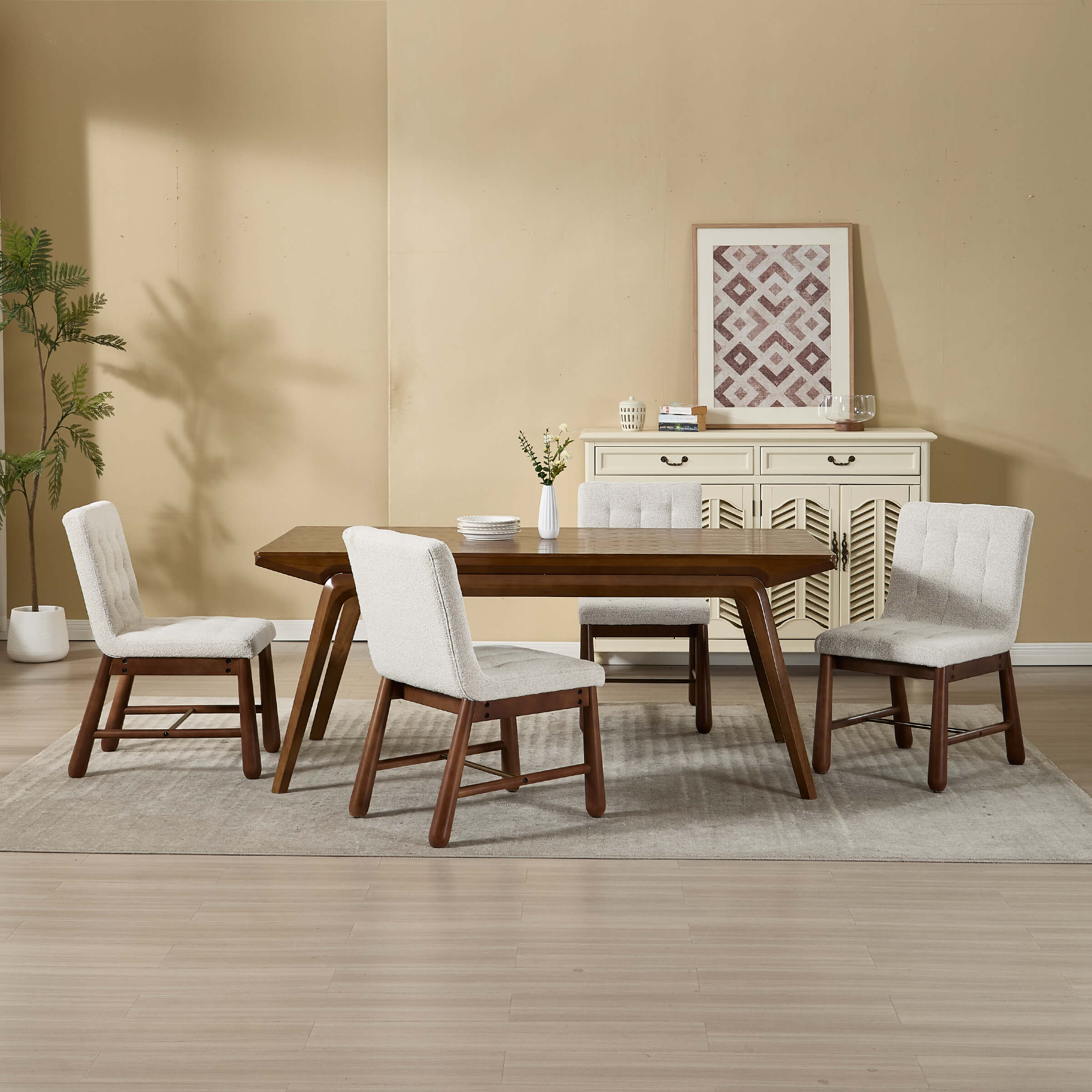 Upholstered Tufted Dining Chairs Set of 2 - 10091DC - Image 3