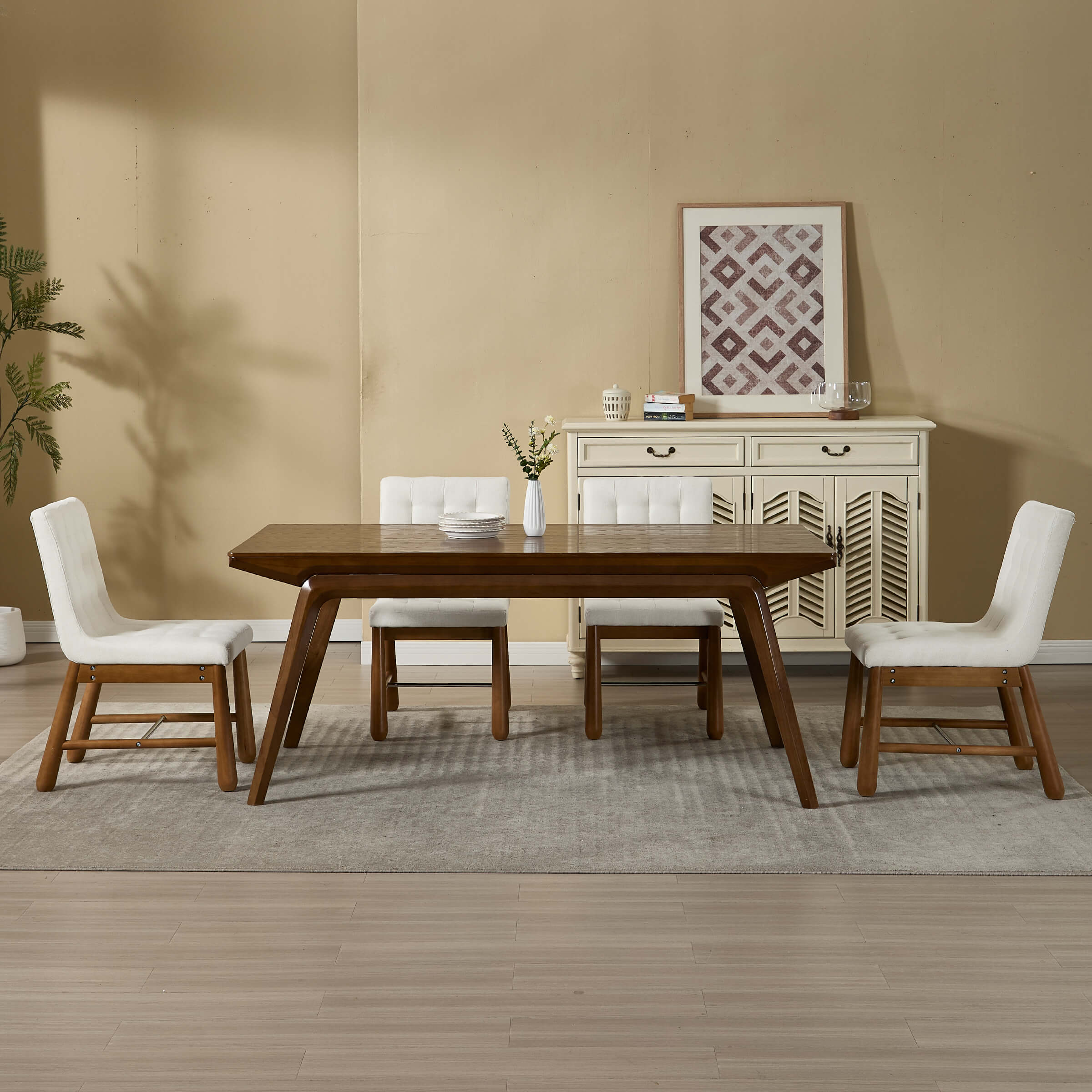 Upholstered Tufted Dining Chairs Set of 2 - 10091DC - Image 4