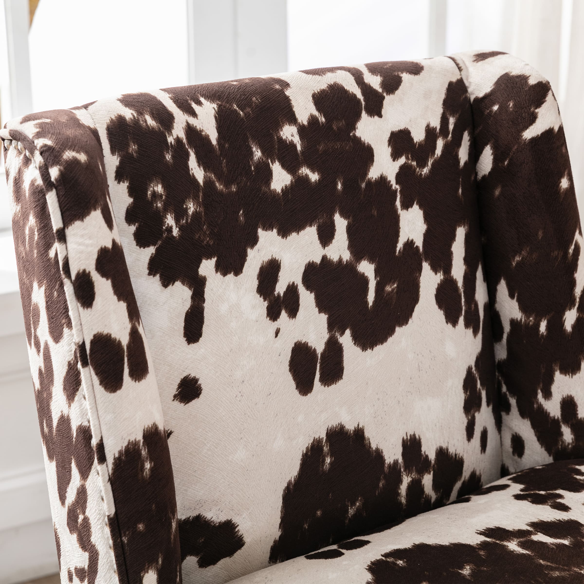 Swivel Cow Print Home Office Chair - 9024OC - Image 5