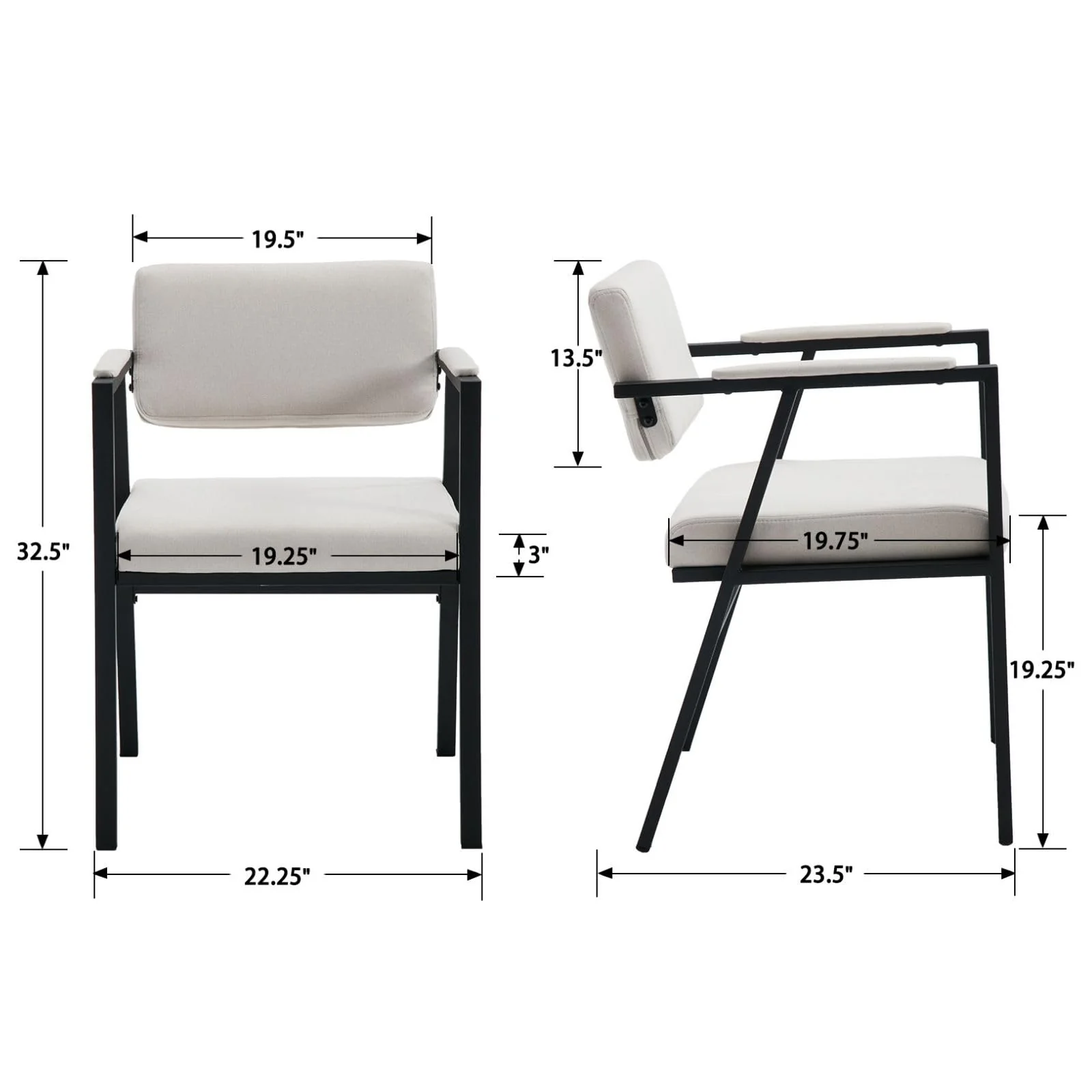 Upholstred Dining Chairs Set of 2 - X381 - Image 7