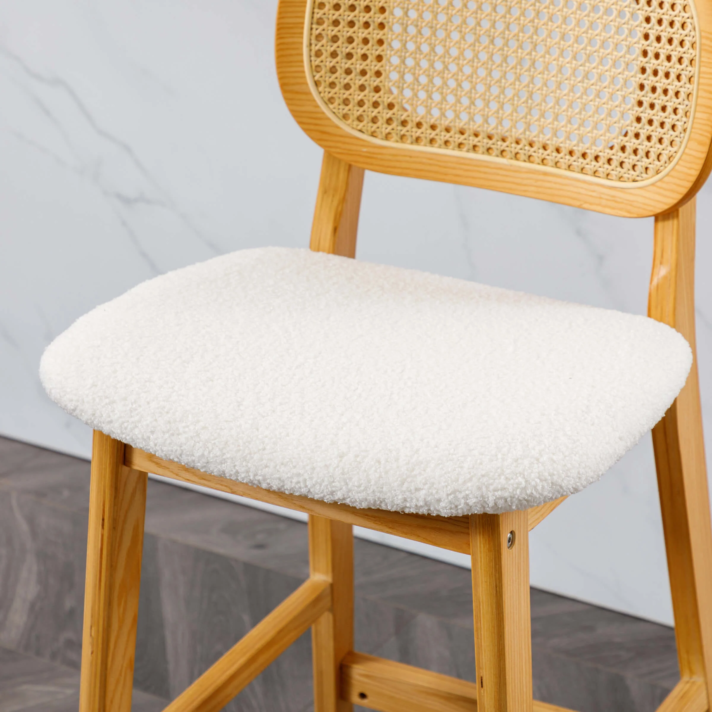 26"H Farmhouse Rattan Back Counter Stools Set of 2 - 5026CS - Image 13