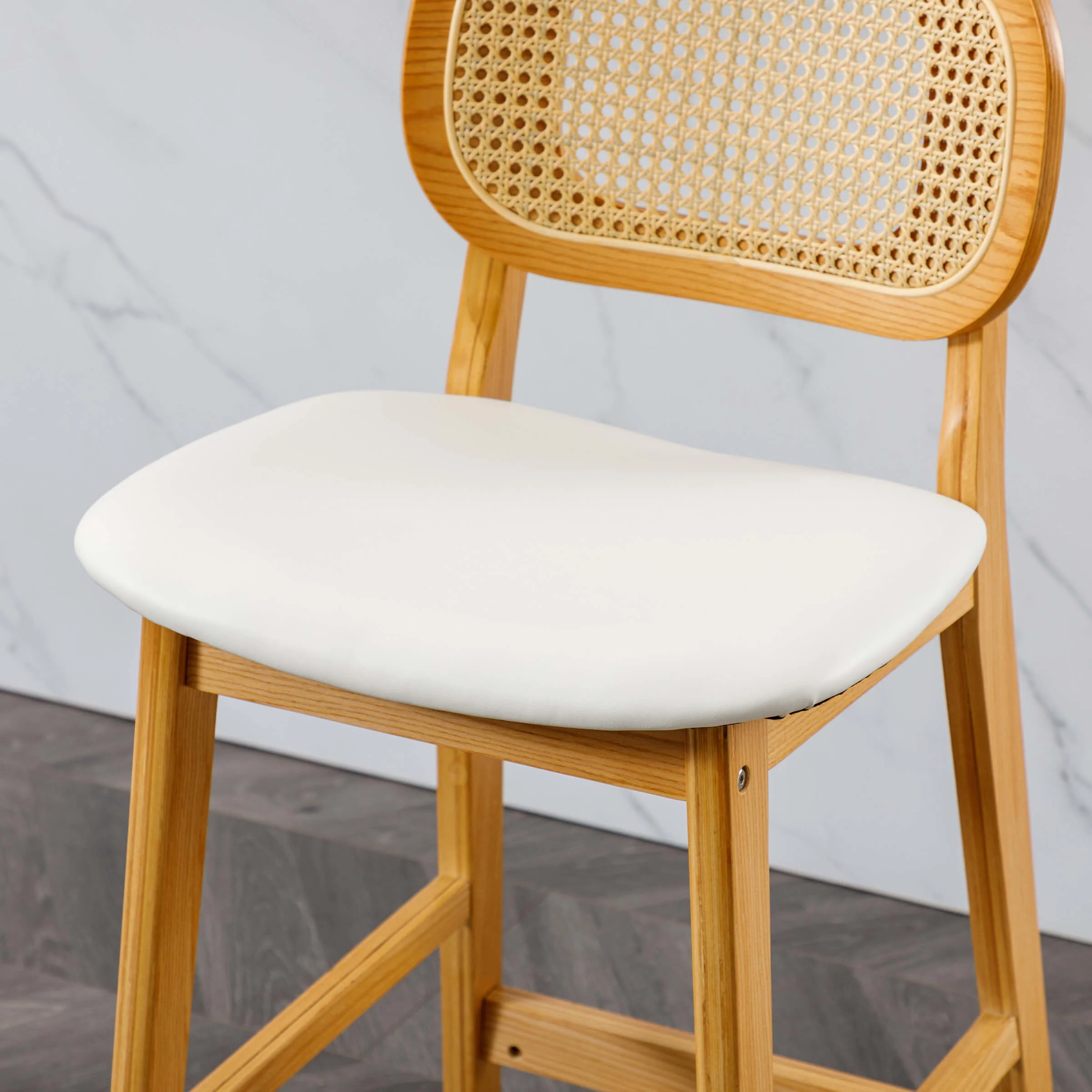 26"H Farmhouse Rattan Back Counter Stools Set of 2 - 5026CS - Image 38
