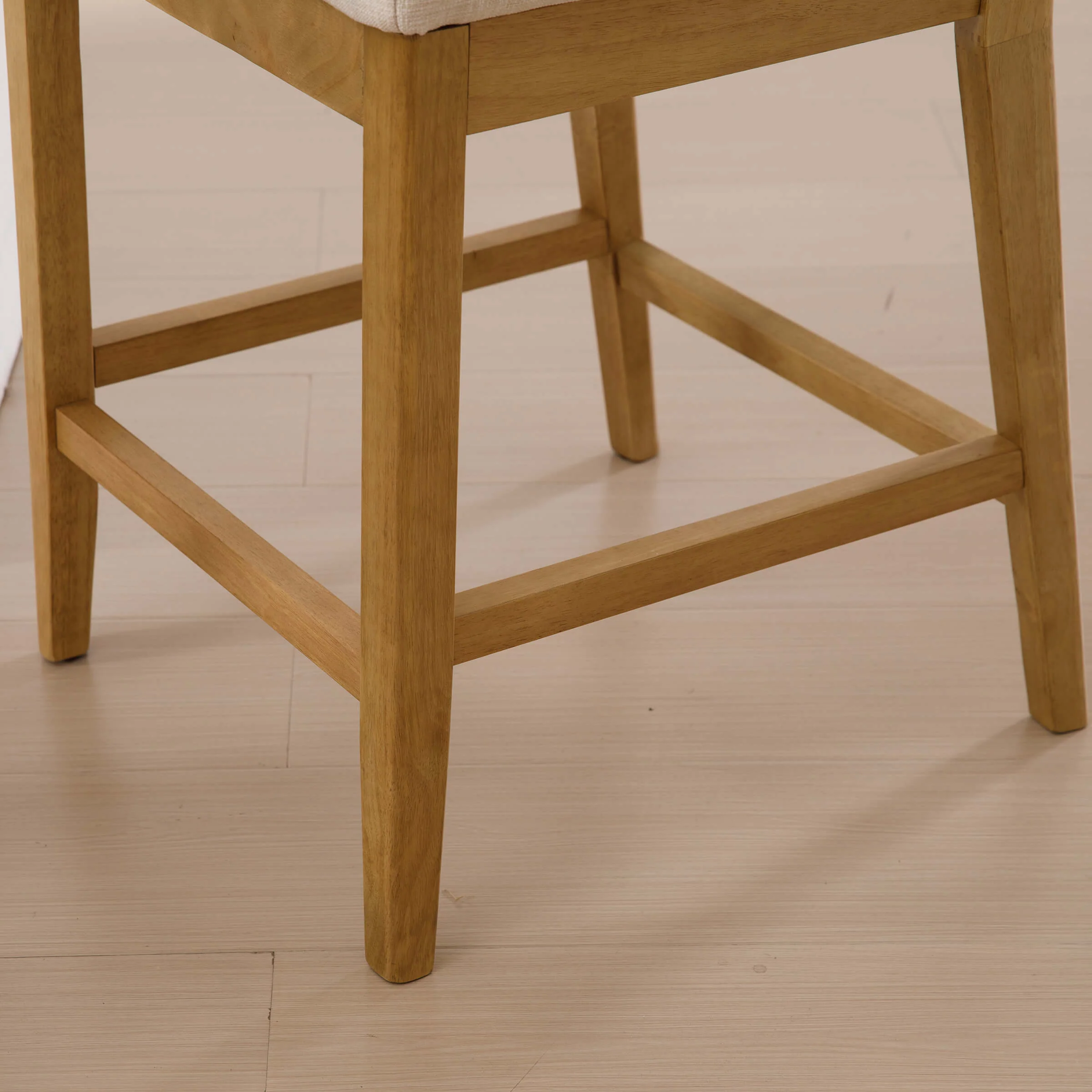 26.5"H Rattan Back Wood Counter Stools Set of 2 - 5802CS - Image 6