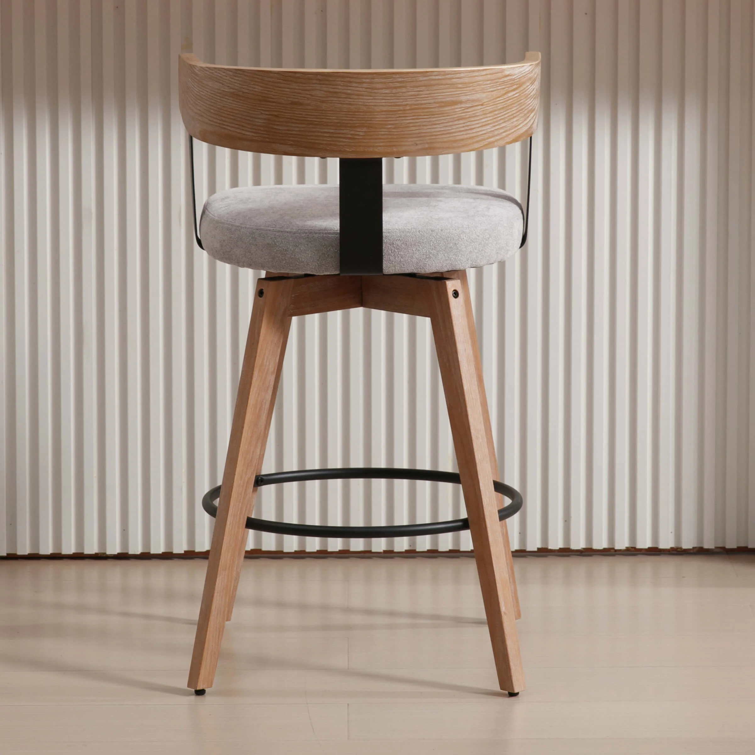 26"H Swivel Wooden Backrest Counter Height Counter Stool - 3193CS - Image 18