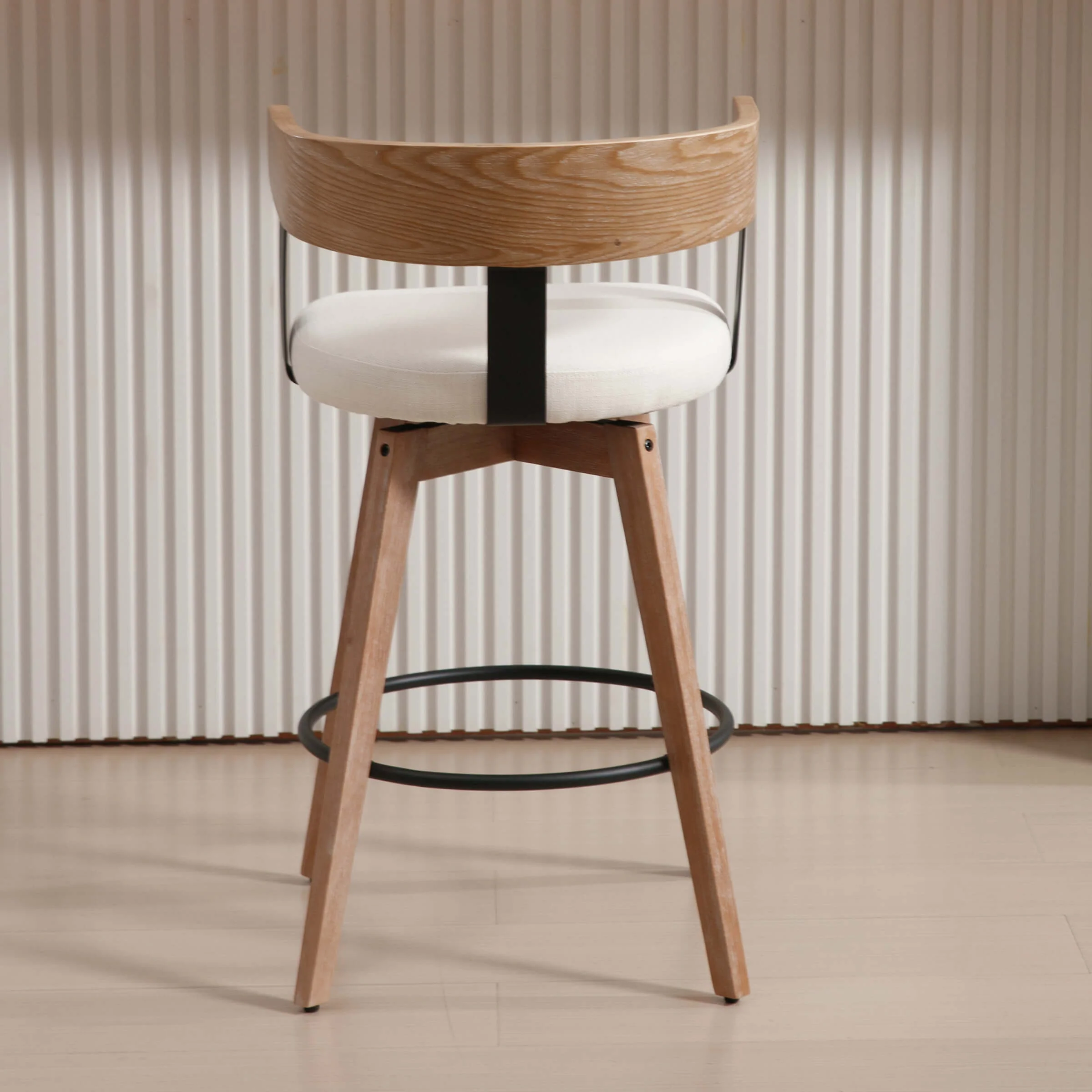 26"H Swivel Wooden Backrest Counter Height Counter Stool - 3193CS - Image 6