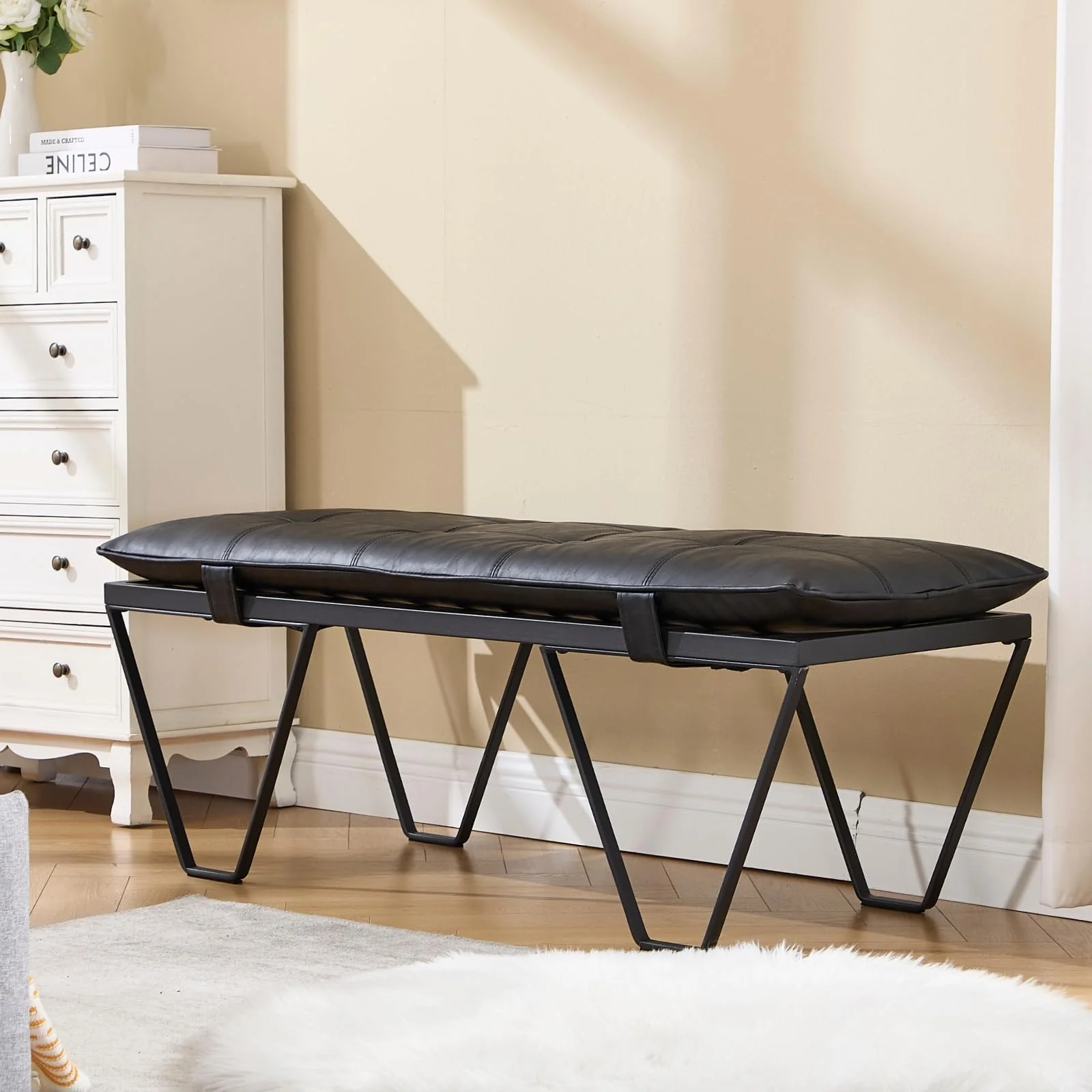 49" Modern Industrial Entryway Bench - 5005BH - Image 13