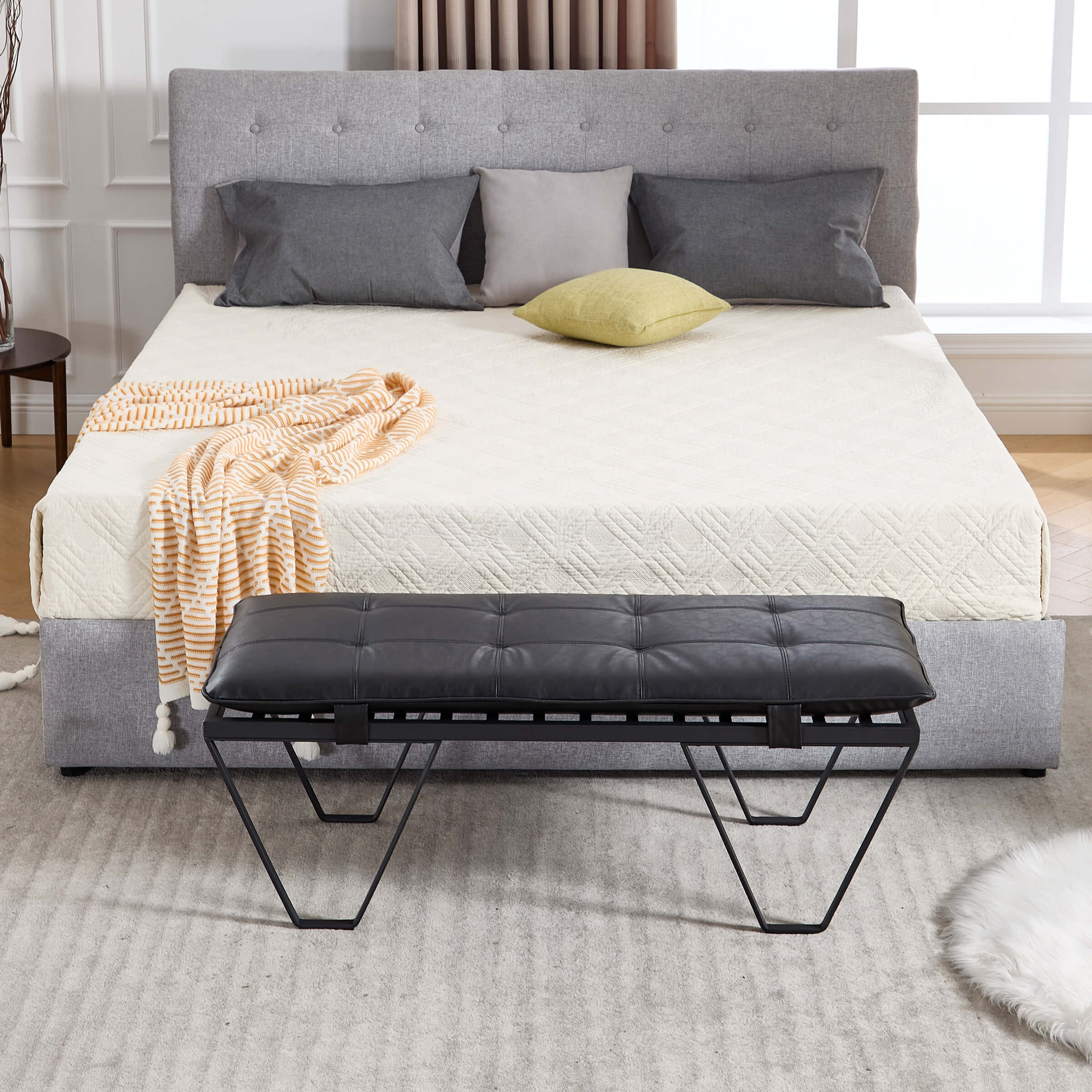 49" Modern Industrial Entryway Bench - 5005BH - Image 14