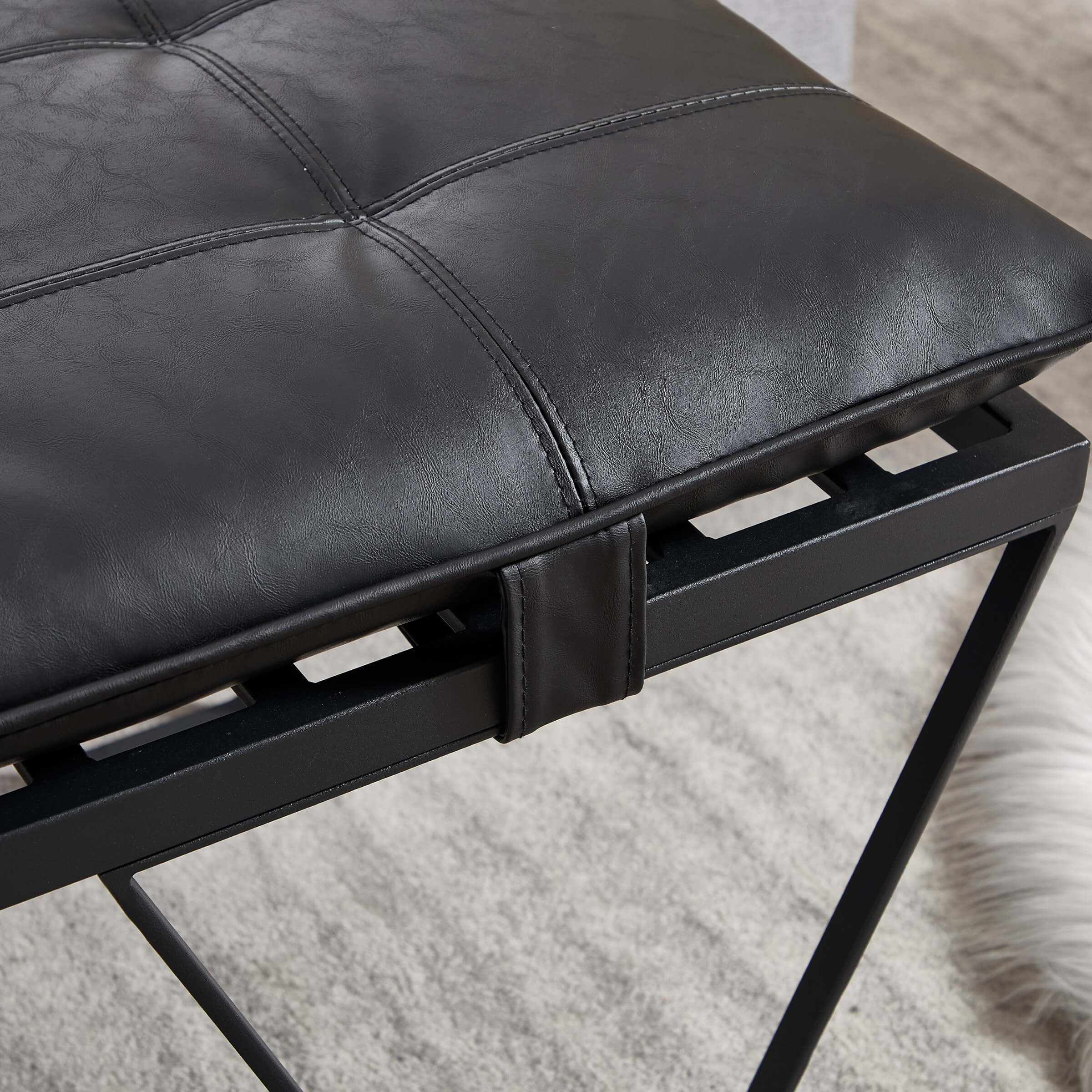 49" Modern Industrial Entryway Bench - 5005BH - Image 17