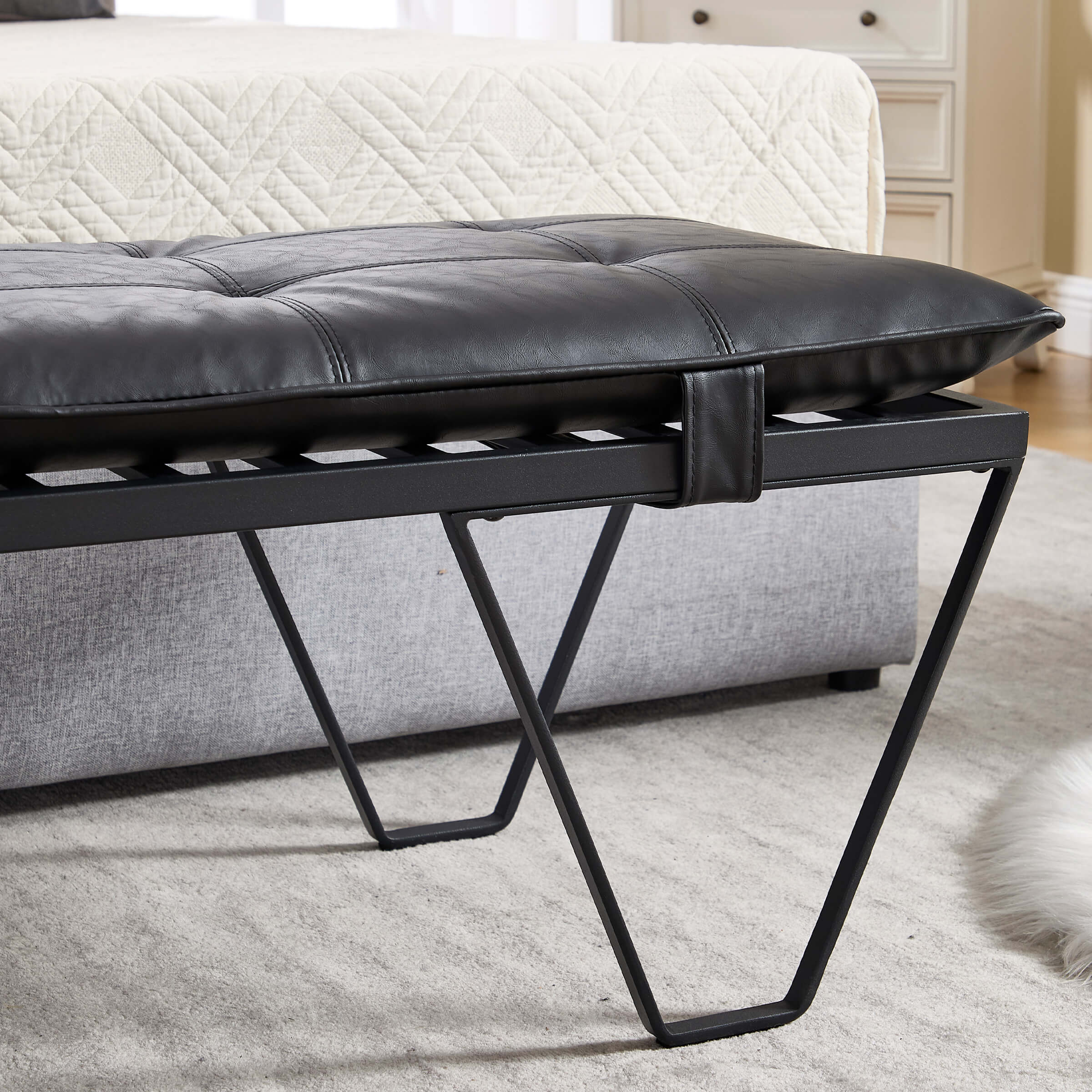 49" Modern Industrial Entryway Bench - 5005BH - Image 18