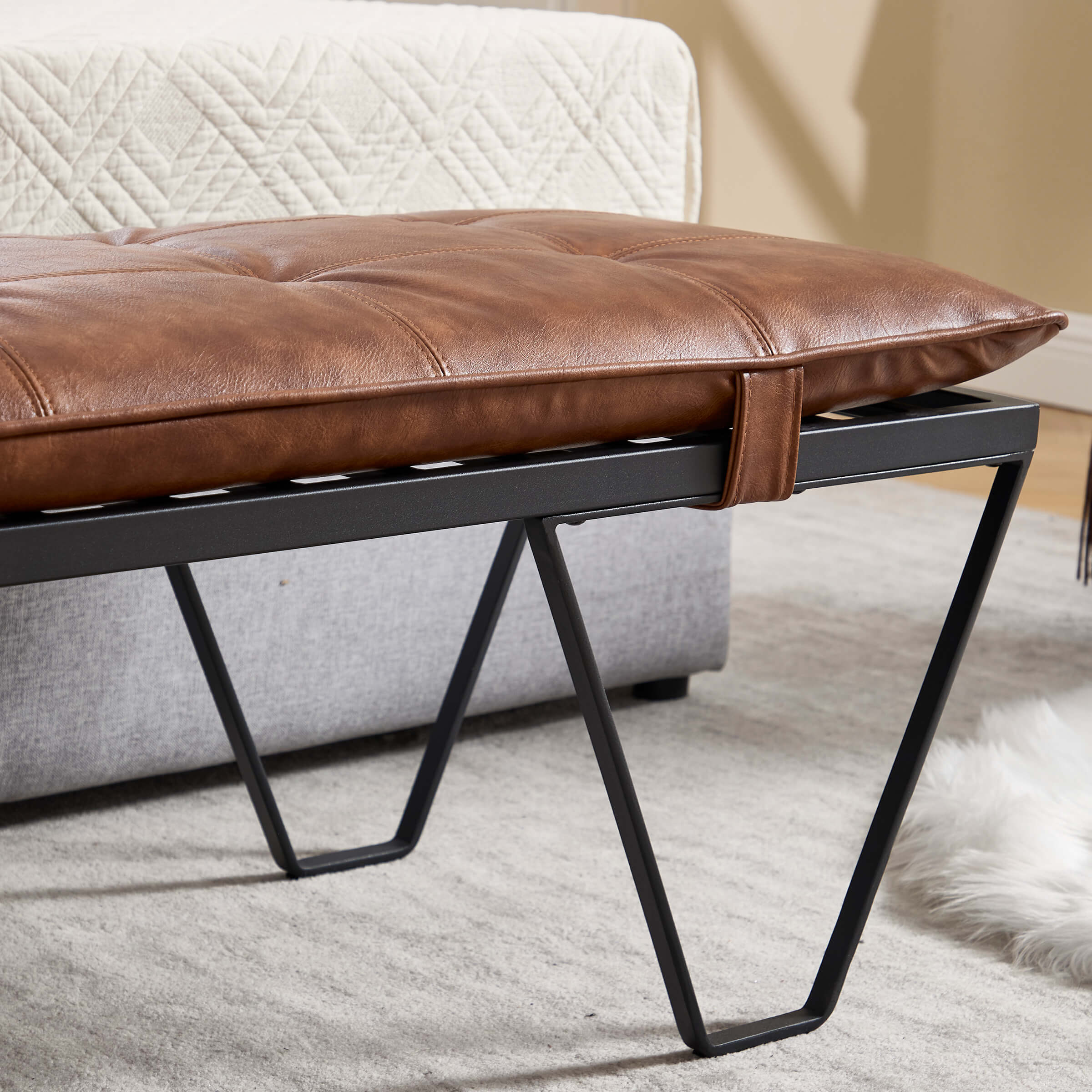 49" Modern Industrial Entryway Bench - 5005BH - Image 8