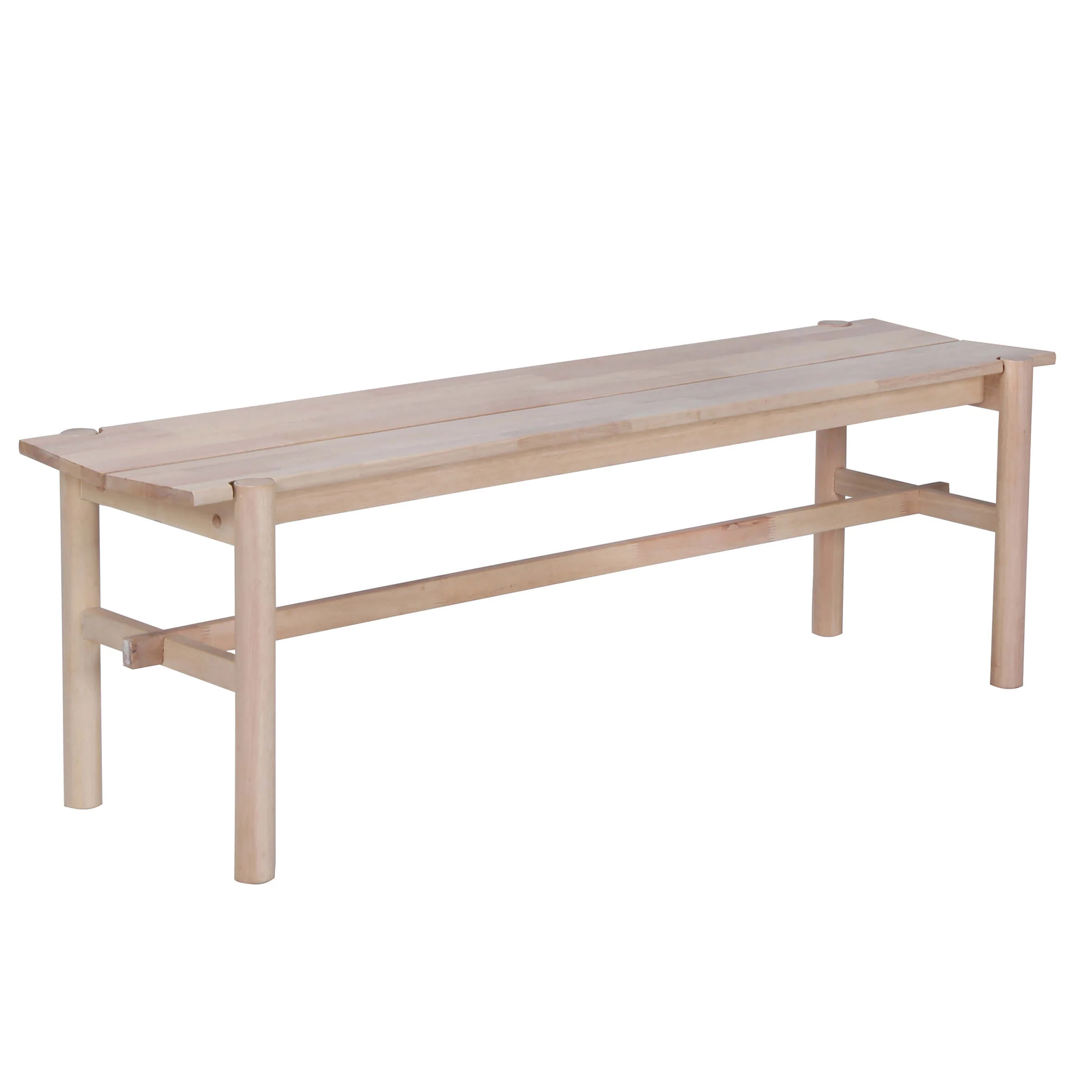 55" L Farmhouse Solid Wood White Wash Finish Bench - XX612BH - Image 5