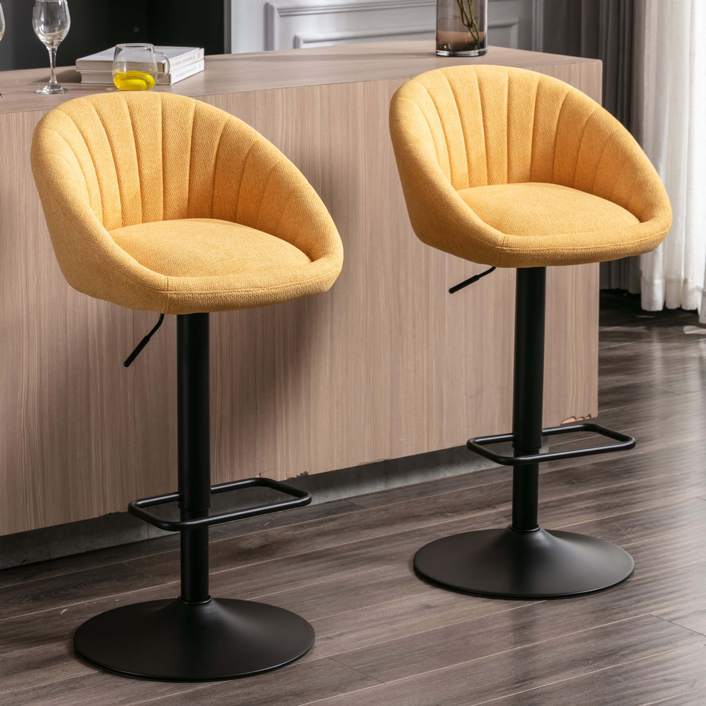 Adjustable Swivel Low Back Bar Stools Set of 2 - 90036AB - Image 22
