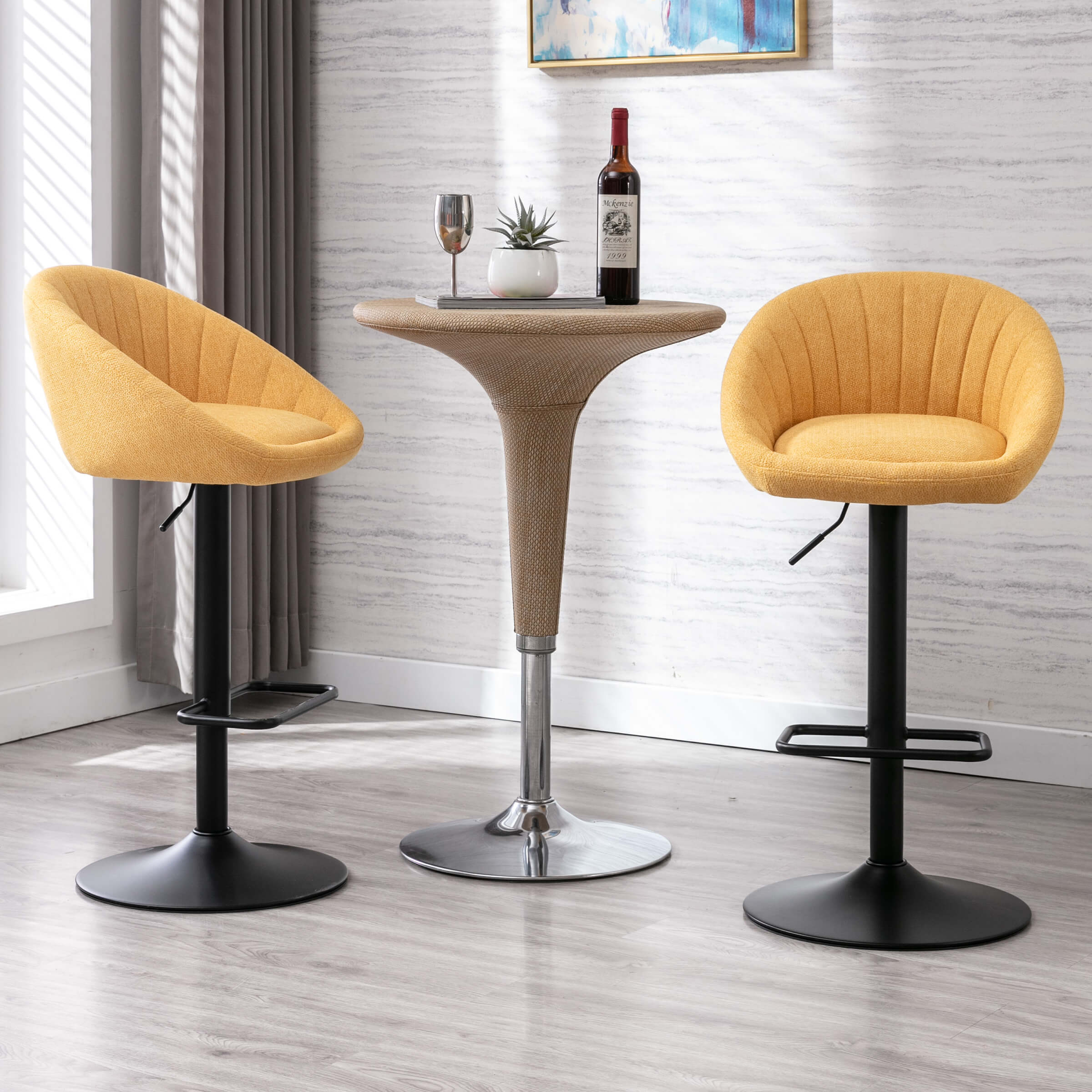 Adjustable Swivel Low Back Bar Stools Set of 2 - 90036AB - Image 23