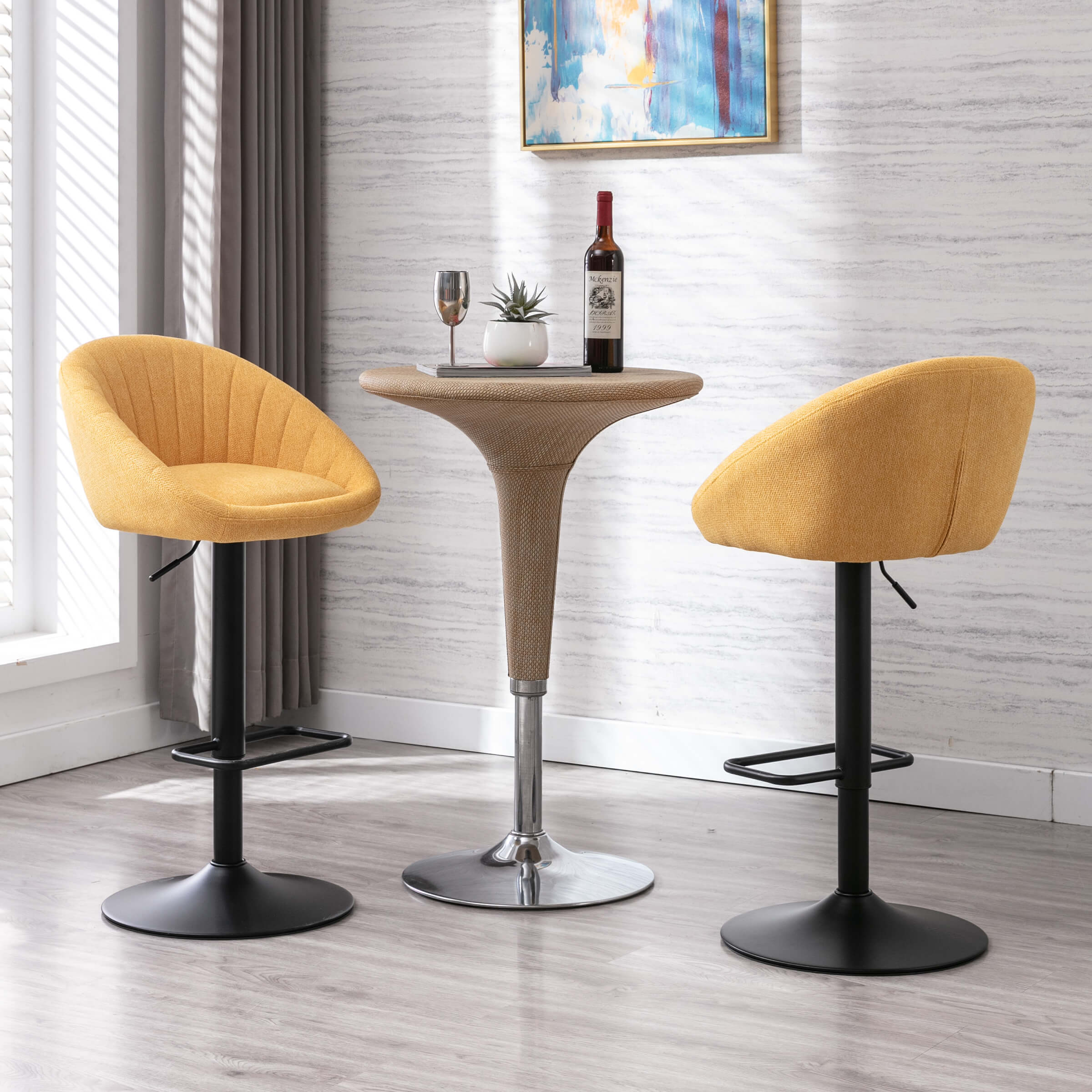 Adjustable Swivel Low Back Bar Stools Set of 2 - 90036AB - Image 24