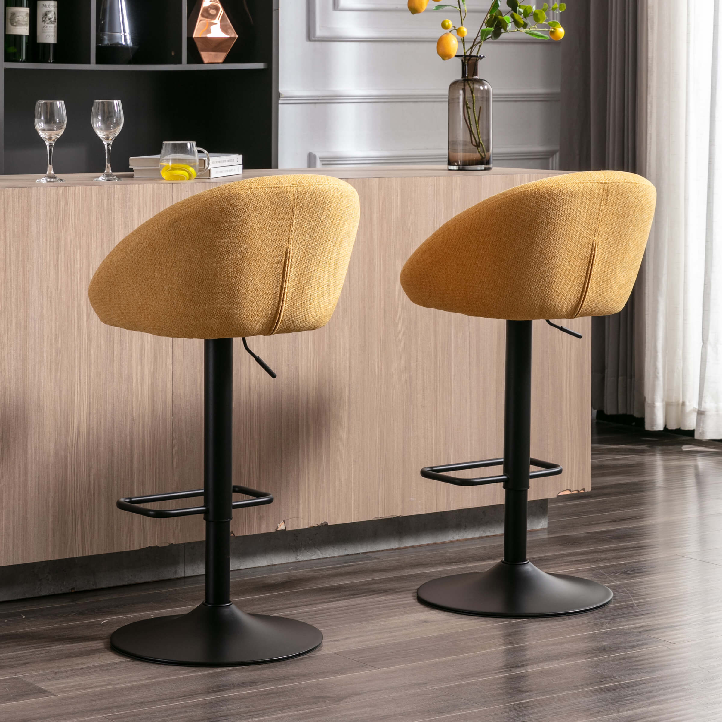 Adjustable Swivel Low Back Bar Stools Set of 2 - 90036AB - Image 25