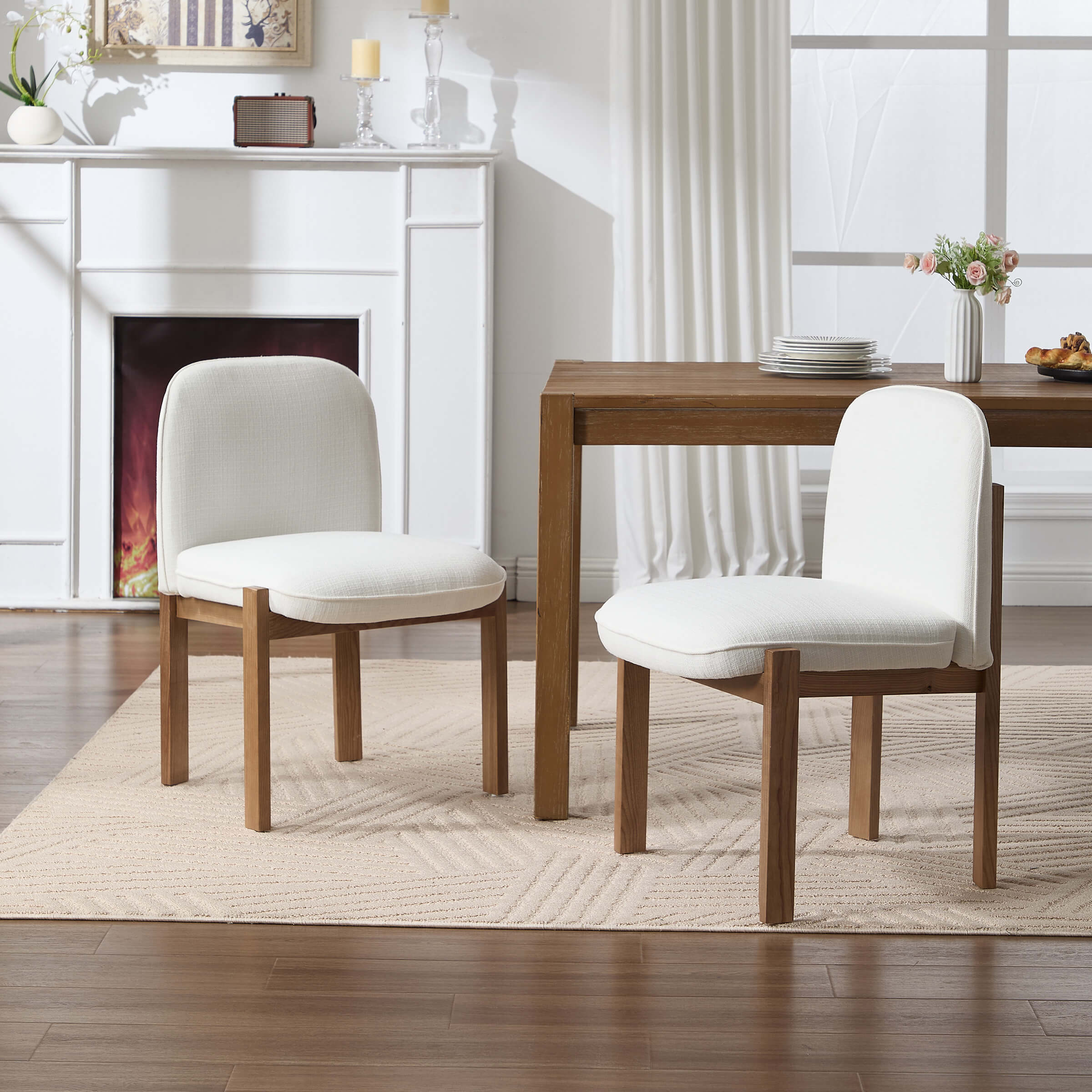 Wooden Dining Chairs Set of 2 - 8401DC - Image 10