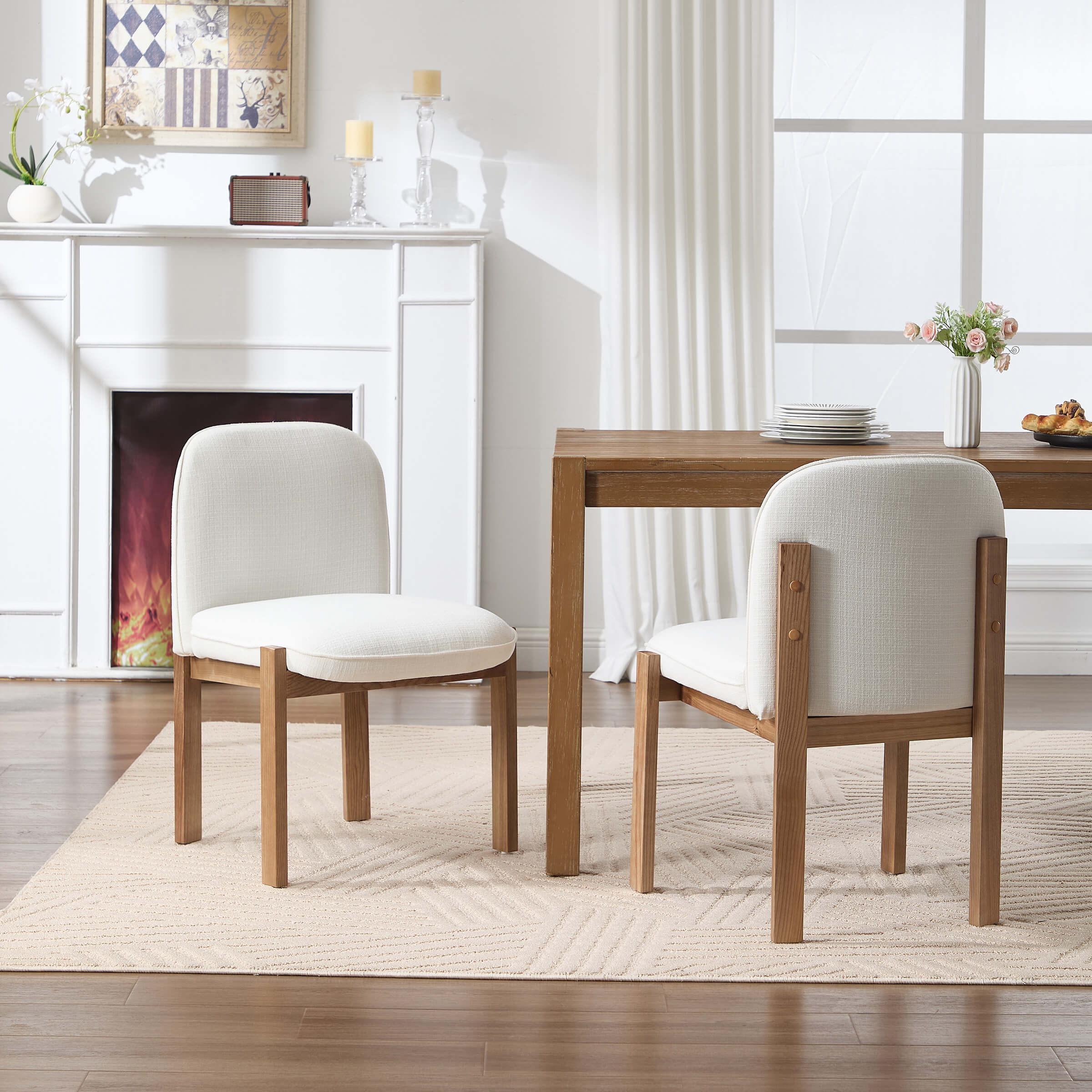 Wooden Dining Chairs Set of 2 - 8401DC - Image 11