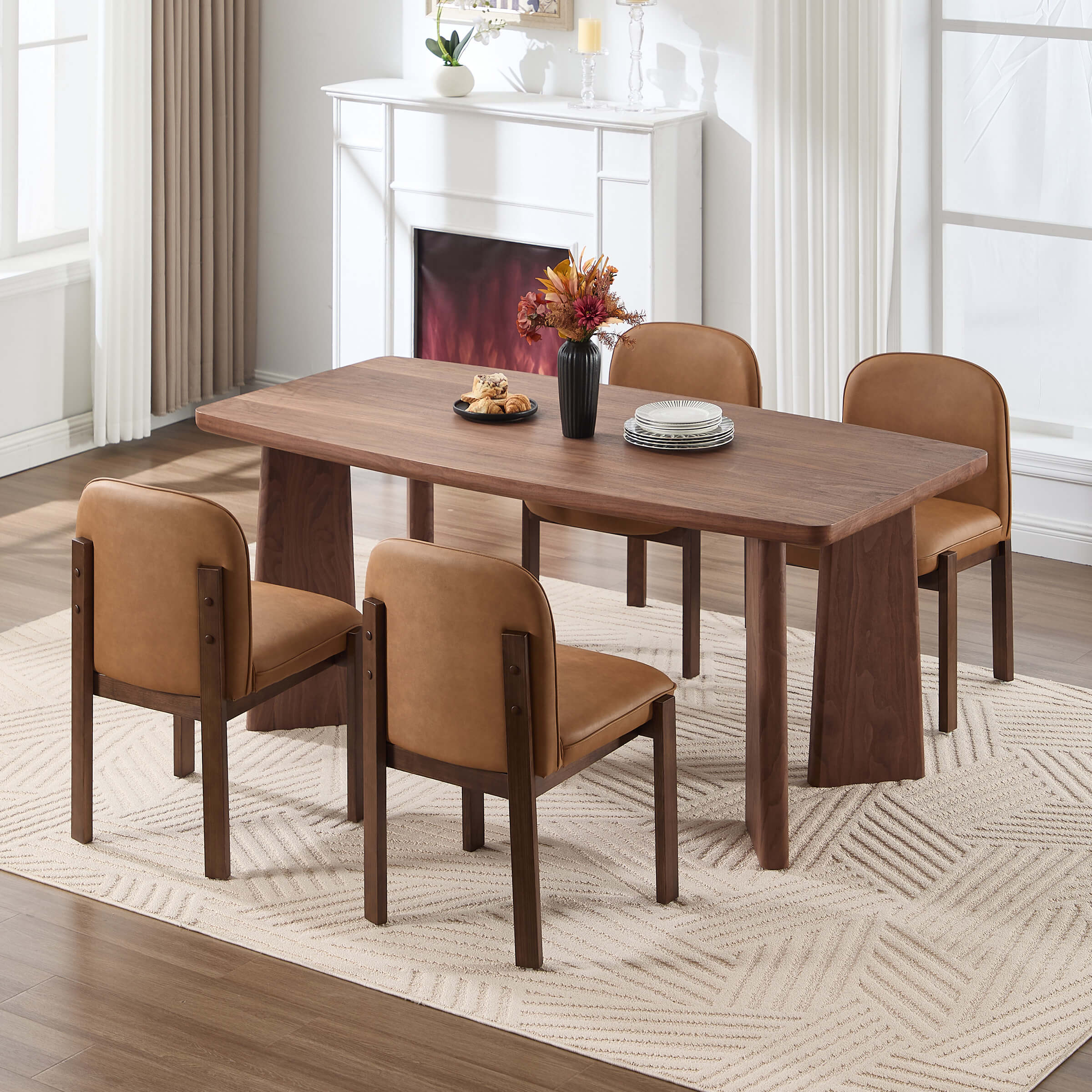 Wooden Dining Chairs Set of 2 - 8401DC - Image 3