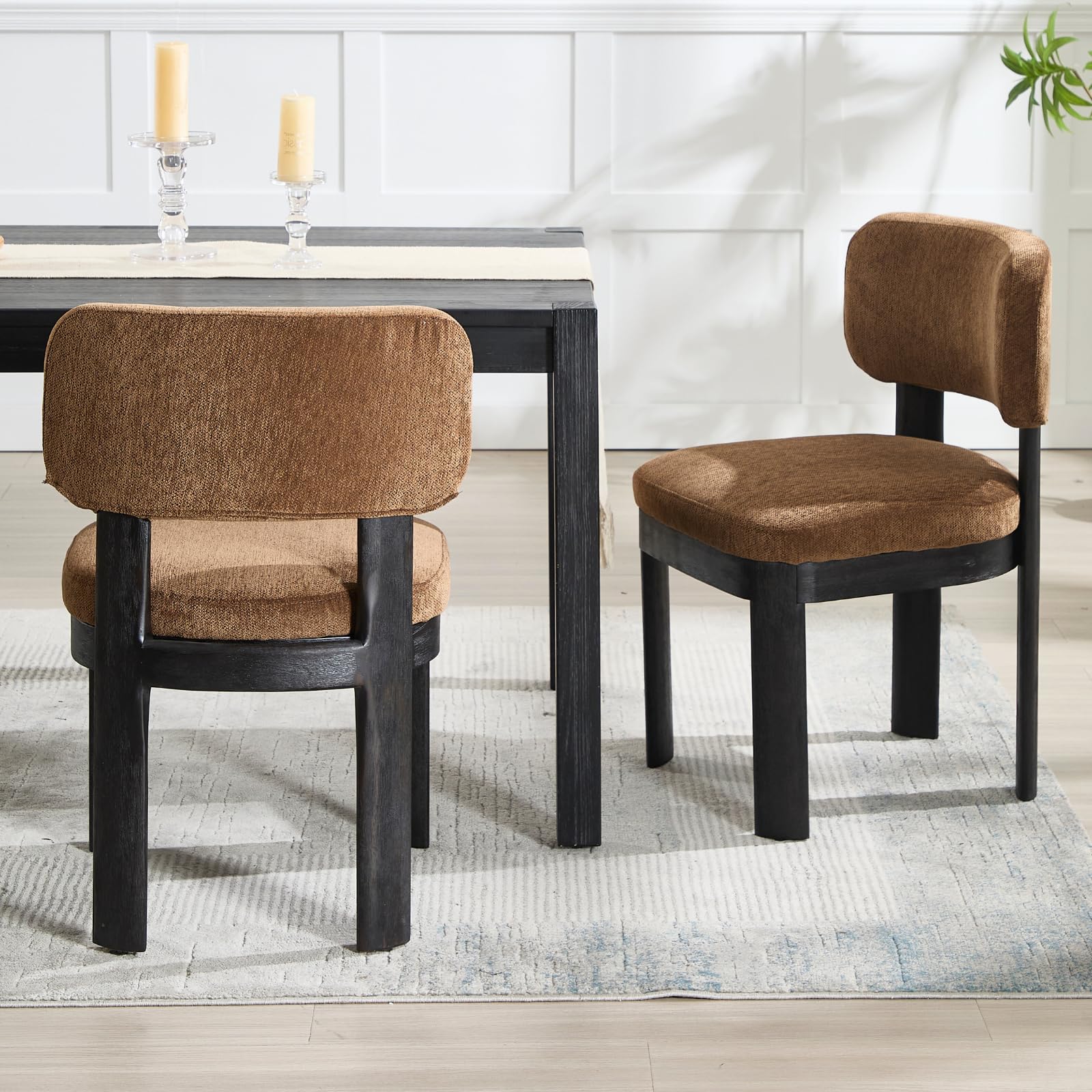 Curved Backrest Dining Room Chairs Set of 2 - 10086DC - Image 15