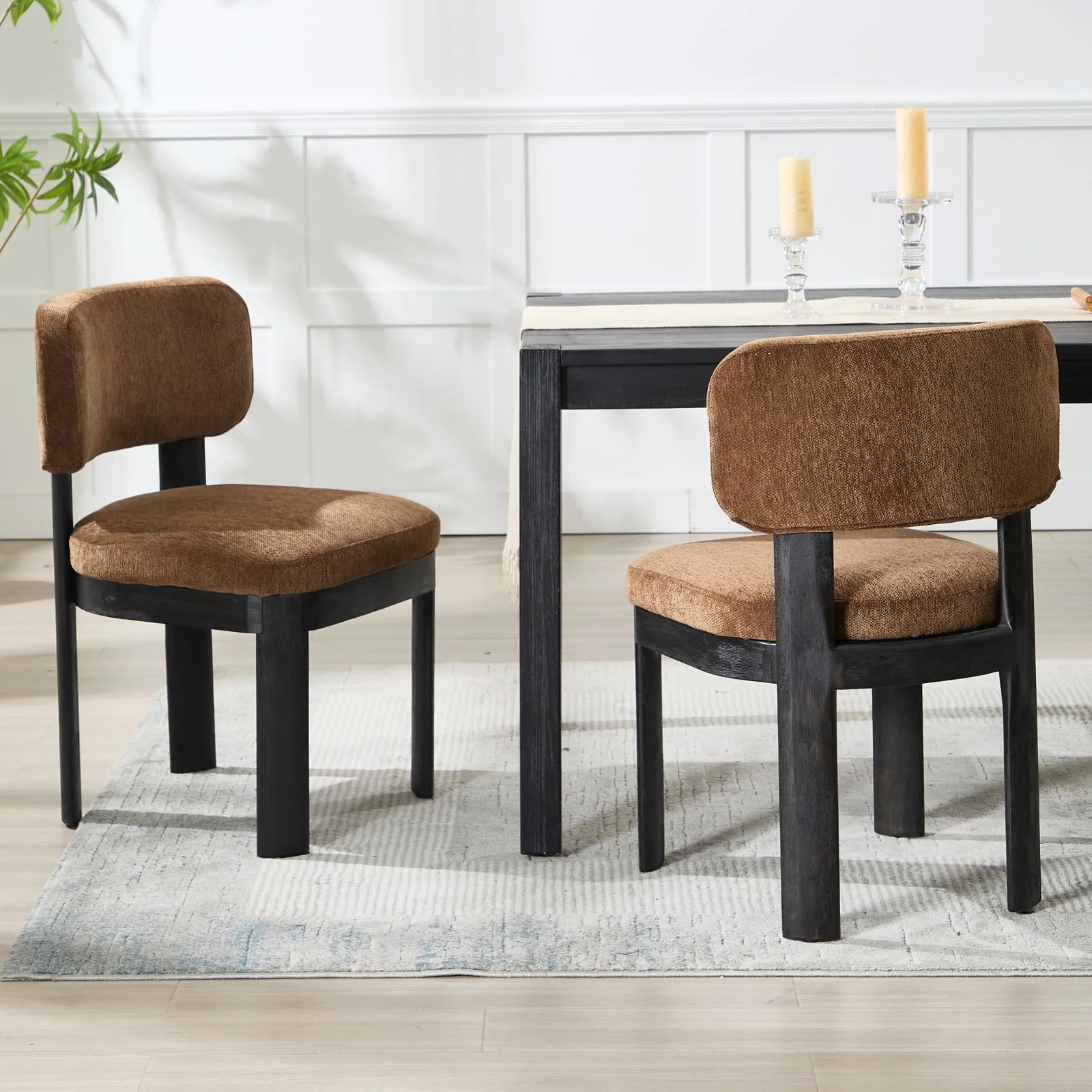 Curved Backrest Dining Room Chairs Set of 2 - 10086DC - Image 16