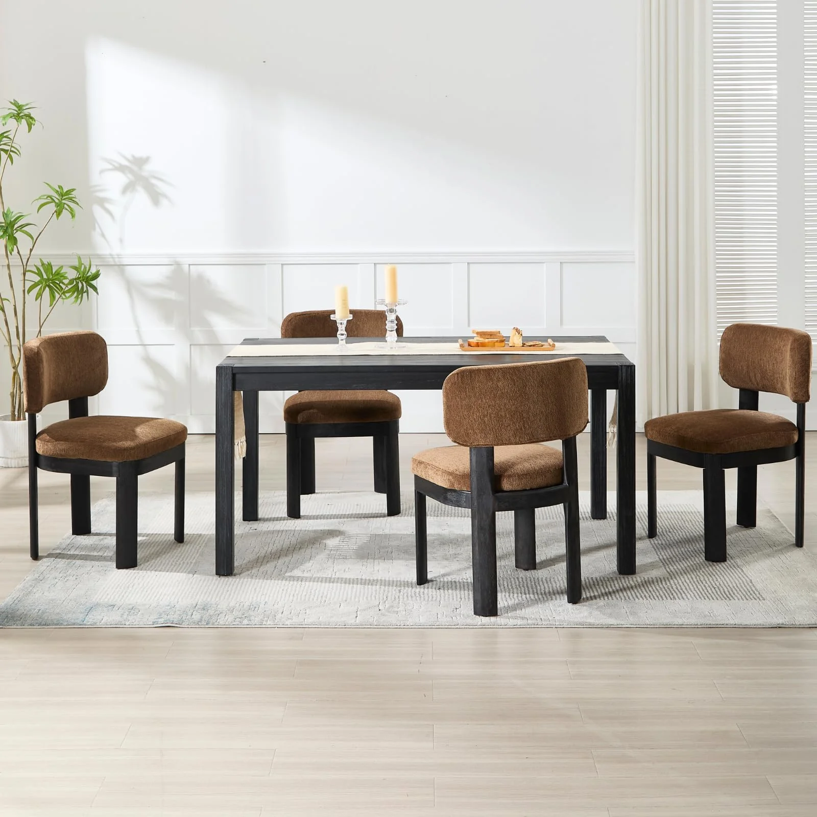 Curved Backrest Dining Room Chairs Set of 2 - 10086DC - Image 17
