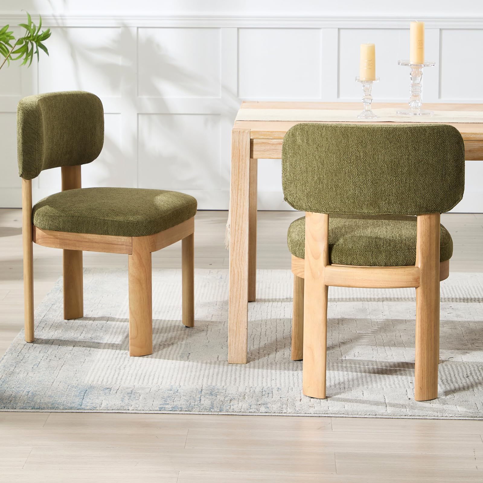 Curved Backrest Dining Room Chairs Set of 2 - 10086DC - Image 2