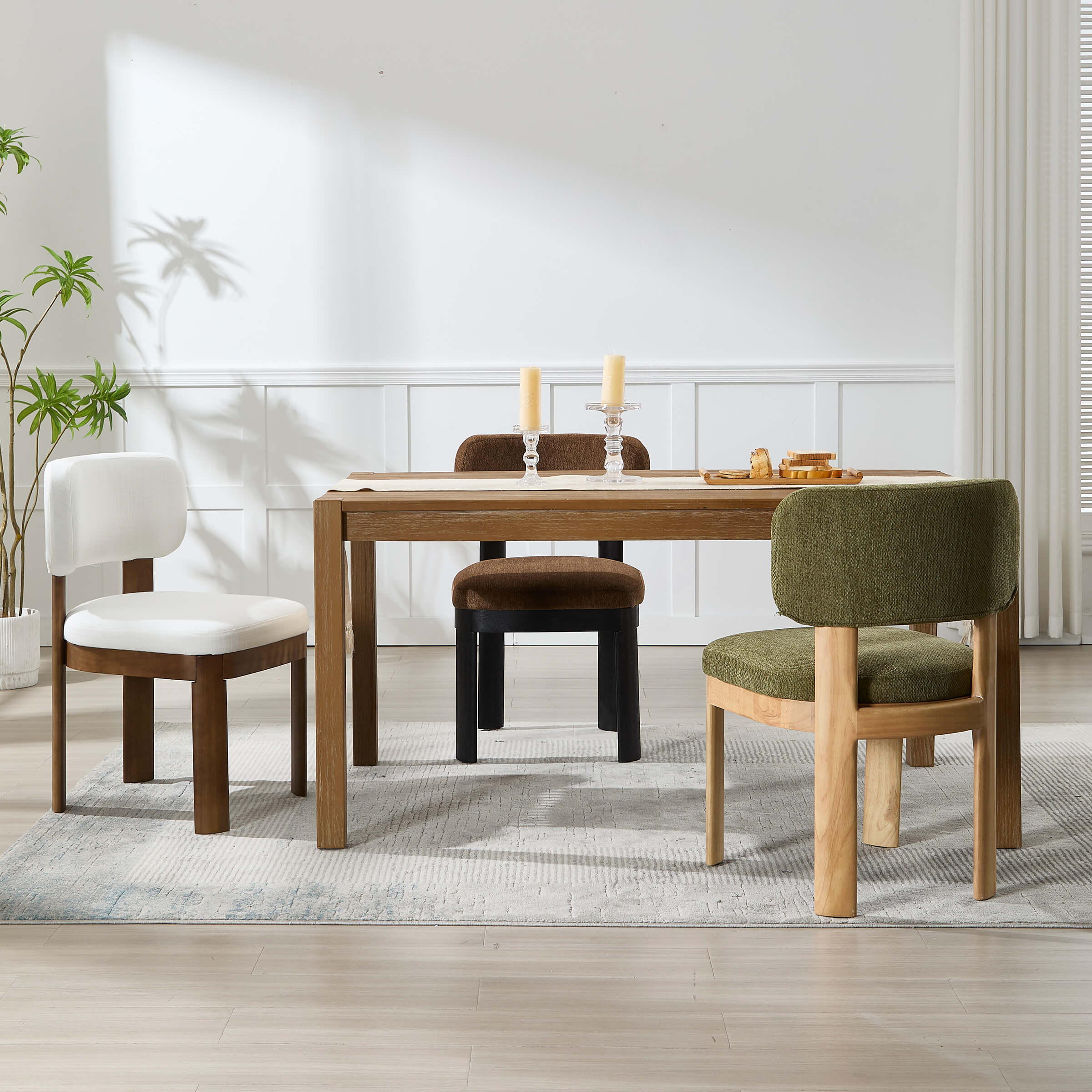 Curved Backrest Dining Room Chairs Set of 2 - 10086DC - Image 21