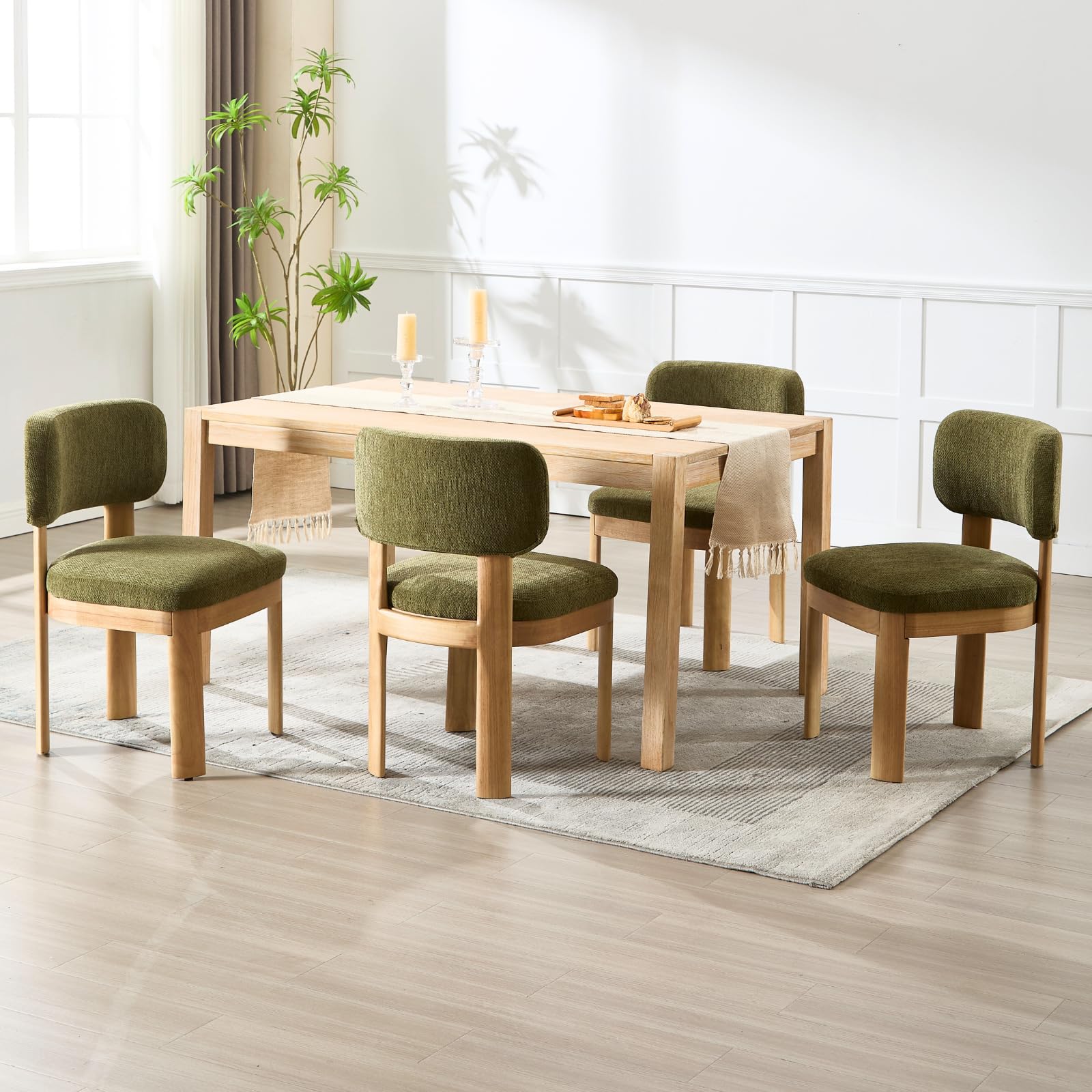 Curved Backrest Dining Room Chairs Set of 2 - 10086DC - Image 3