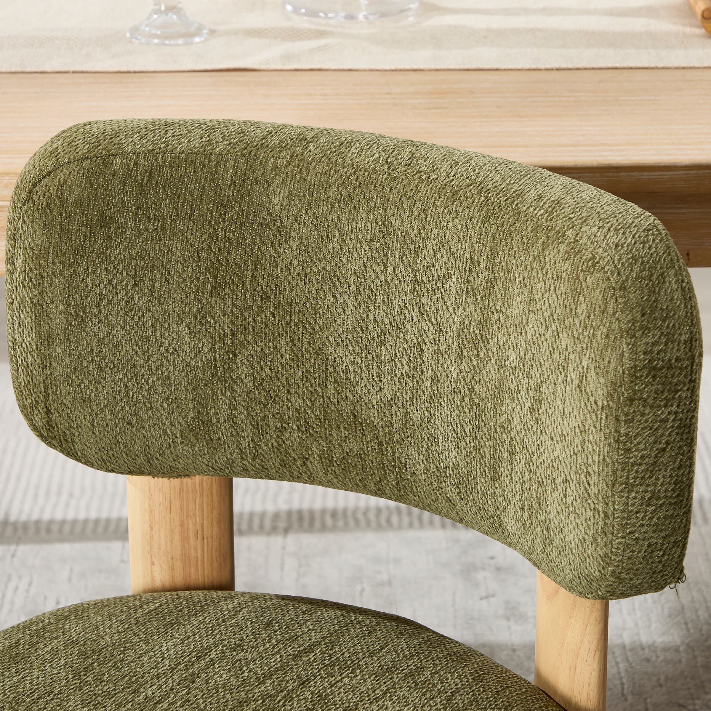 Curved Backrest Dining Room Chairs Set of 2 - 10086DC - Image 4