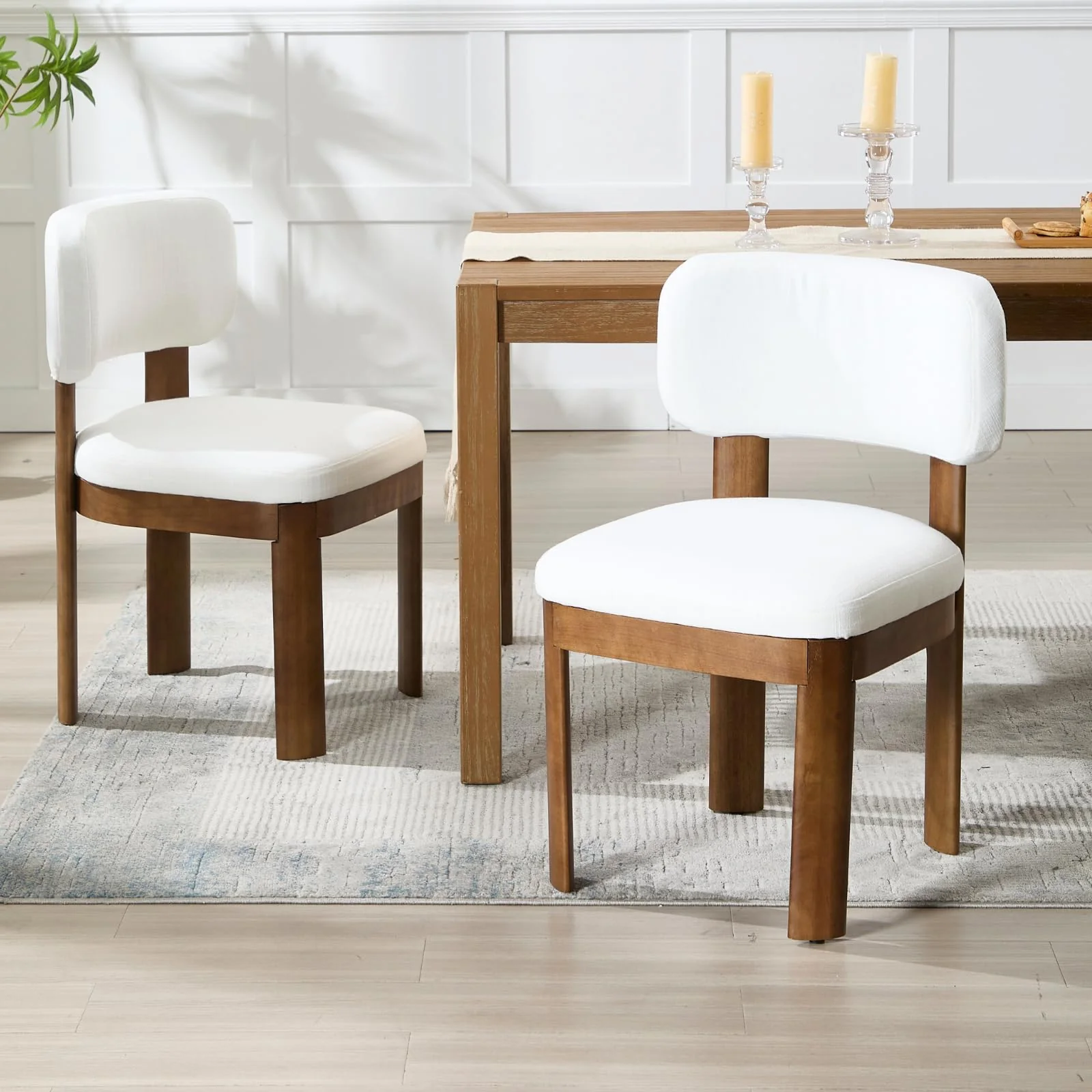 Curved Backrest Dining Room Chairs Set of 2 - 10086DC - Image 8