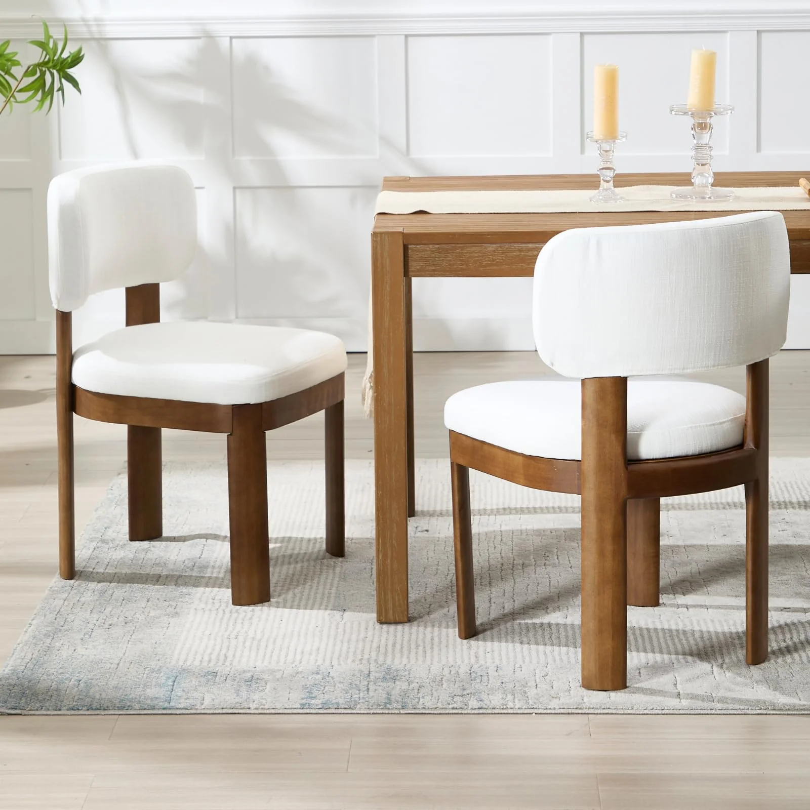 Curved Backrest Dining Room Chairs Set of 2 - 10086DC - Image 9