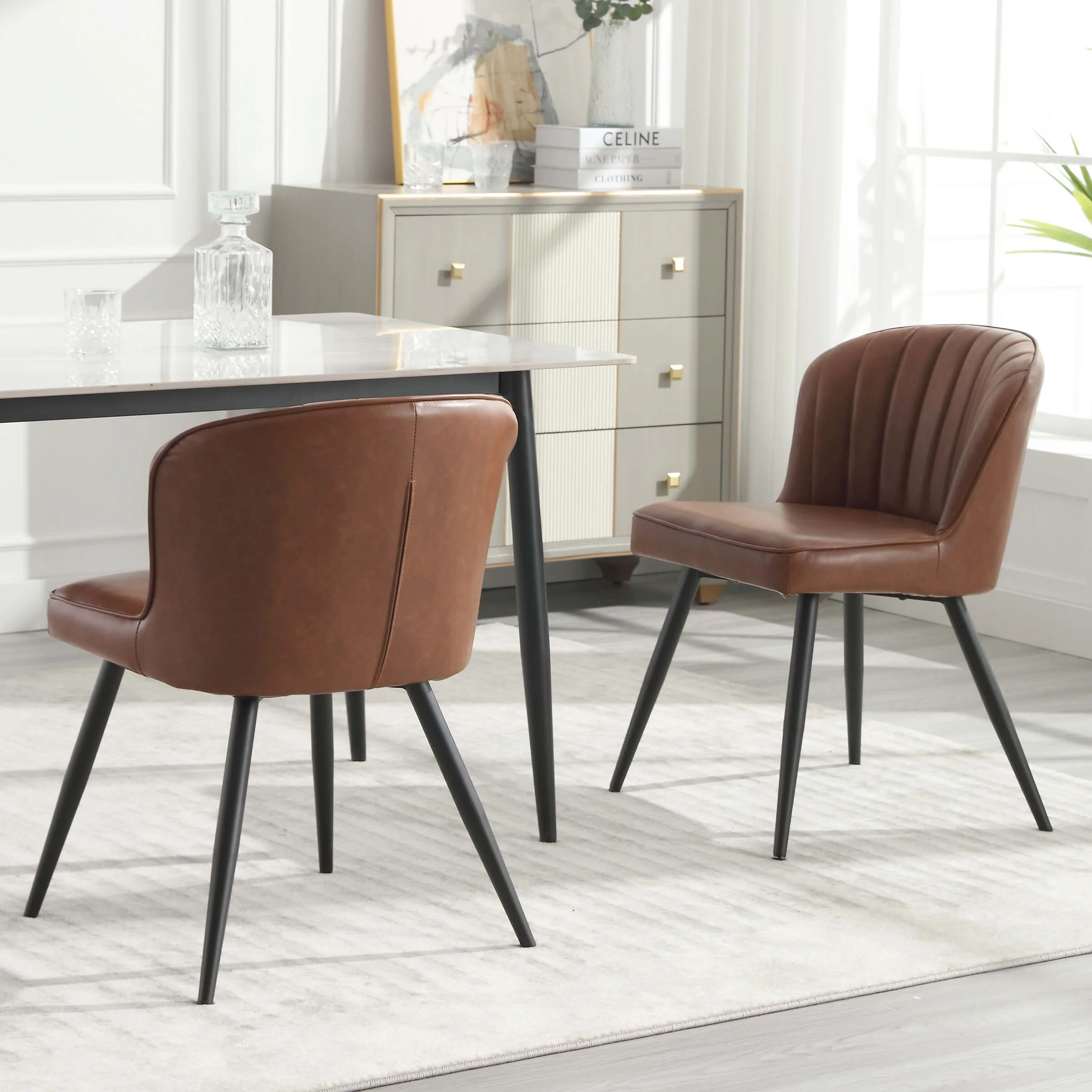 Dining Chairs with Metal Legs Set of 2 - 8696DC - Image 11