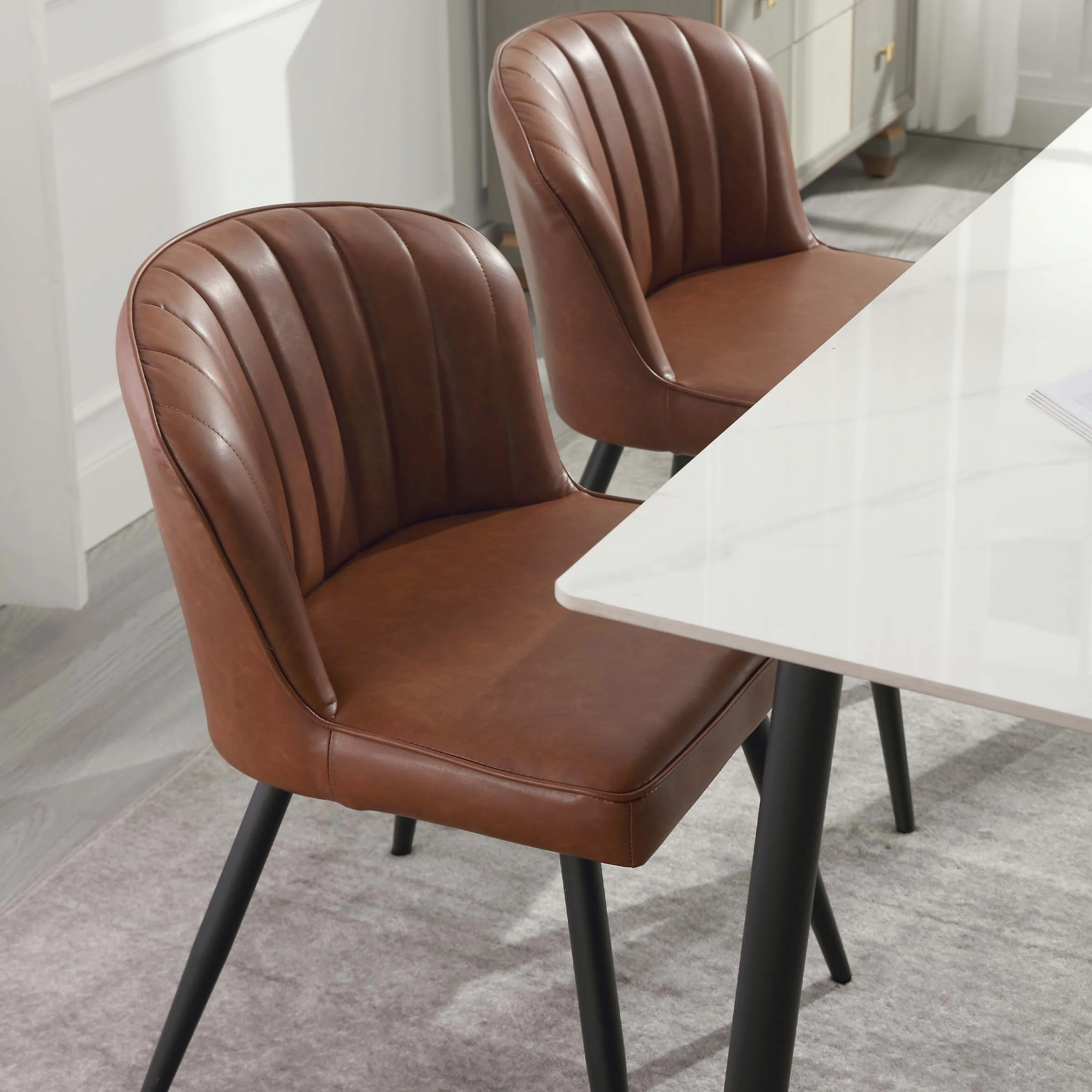 Dining Chairs with Metal Legs Set of 2 - 8696DC - Image 12