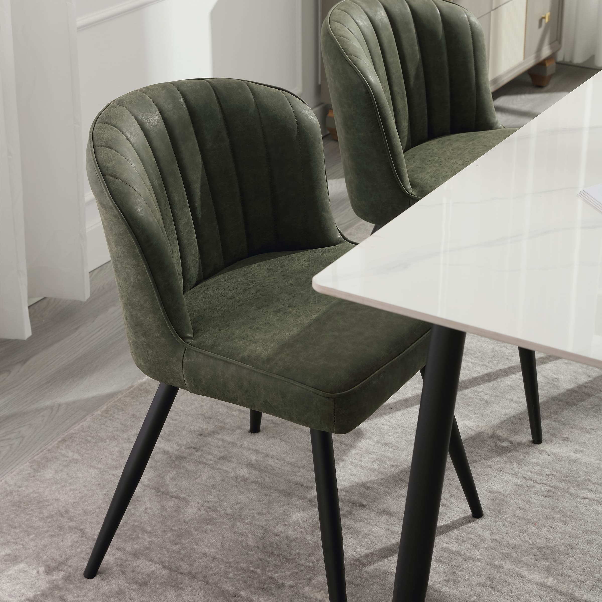 Dining Chairs with Metal Legs Set of 2 - 8696DC - Image 4