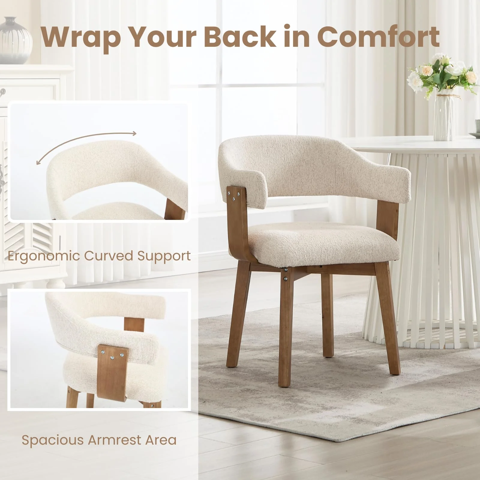 Barrel Dining Chairs Set of 2 - 10075DC - Image 3