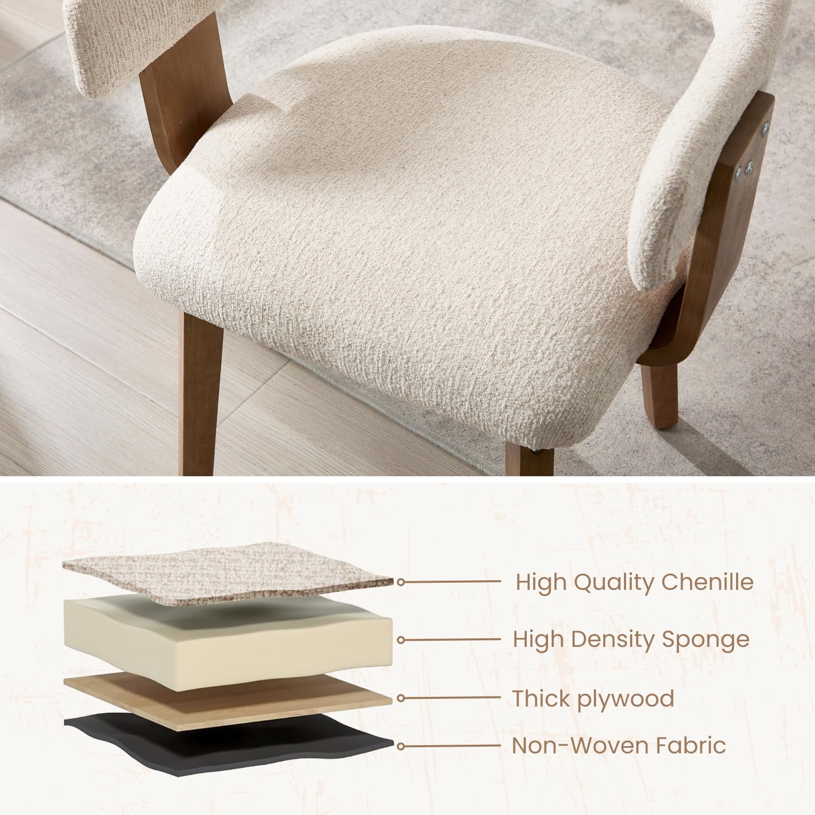 Barrel Dining Chairs Set of 2 - 10075DC - Image 4