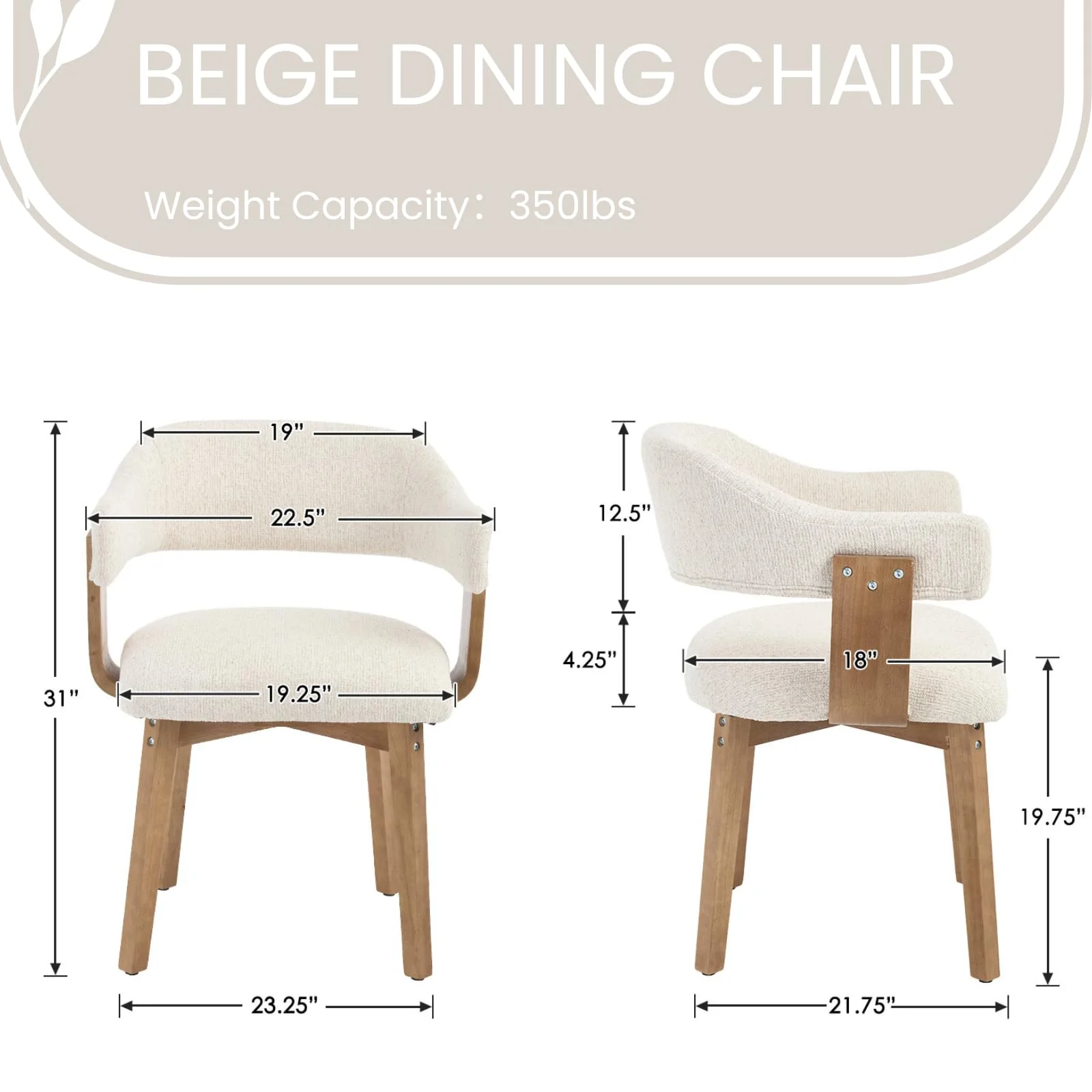 Barrel Dining Chairs Set of 2 - 10075DC - Image 7