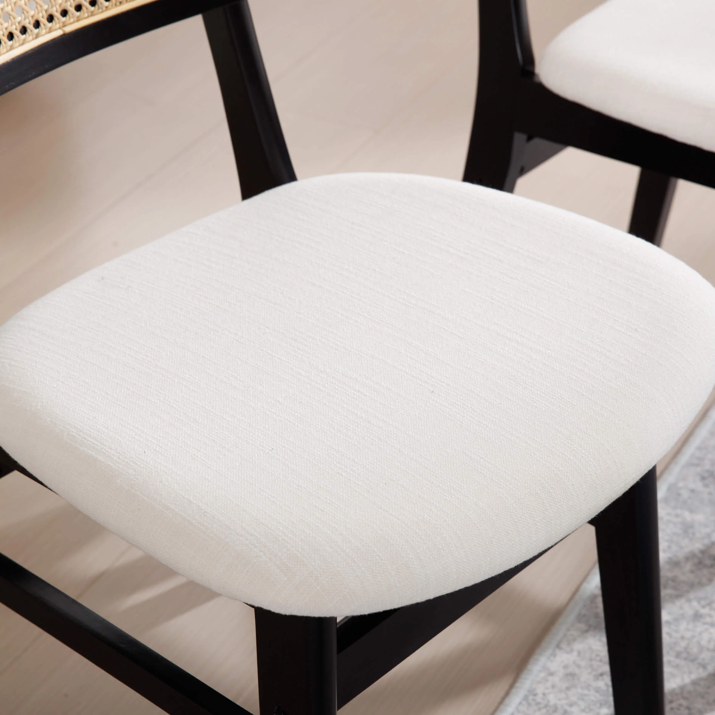 Farmhouse Cane Back Dining Chairs Set of 2 - 8009DC - Image 16