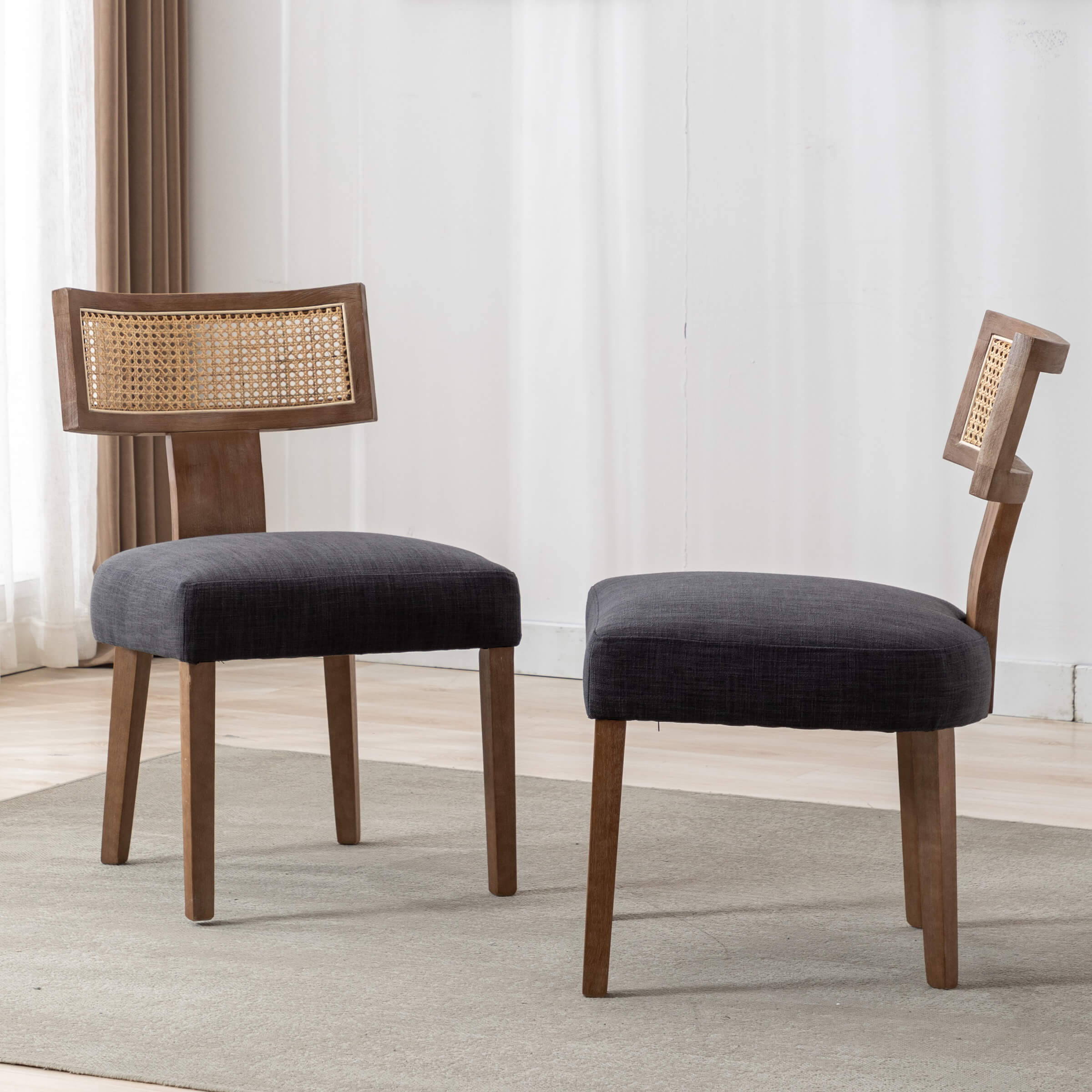 Farmhouse Rattan Back Dining Chairs Set of 2 - 1918DC - Image 18